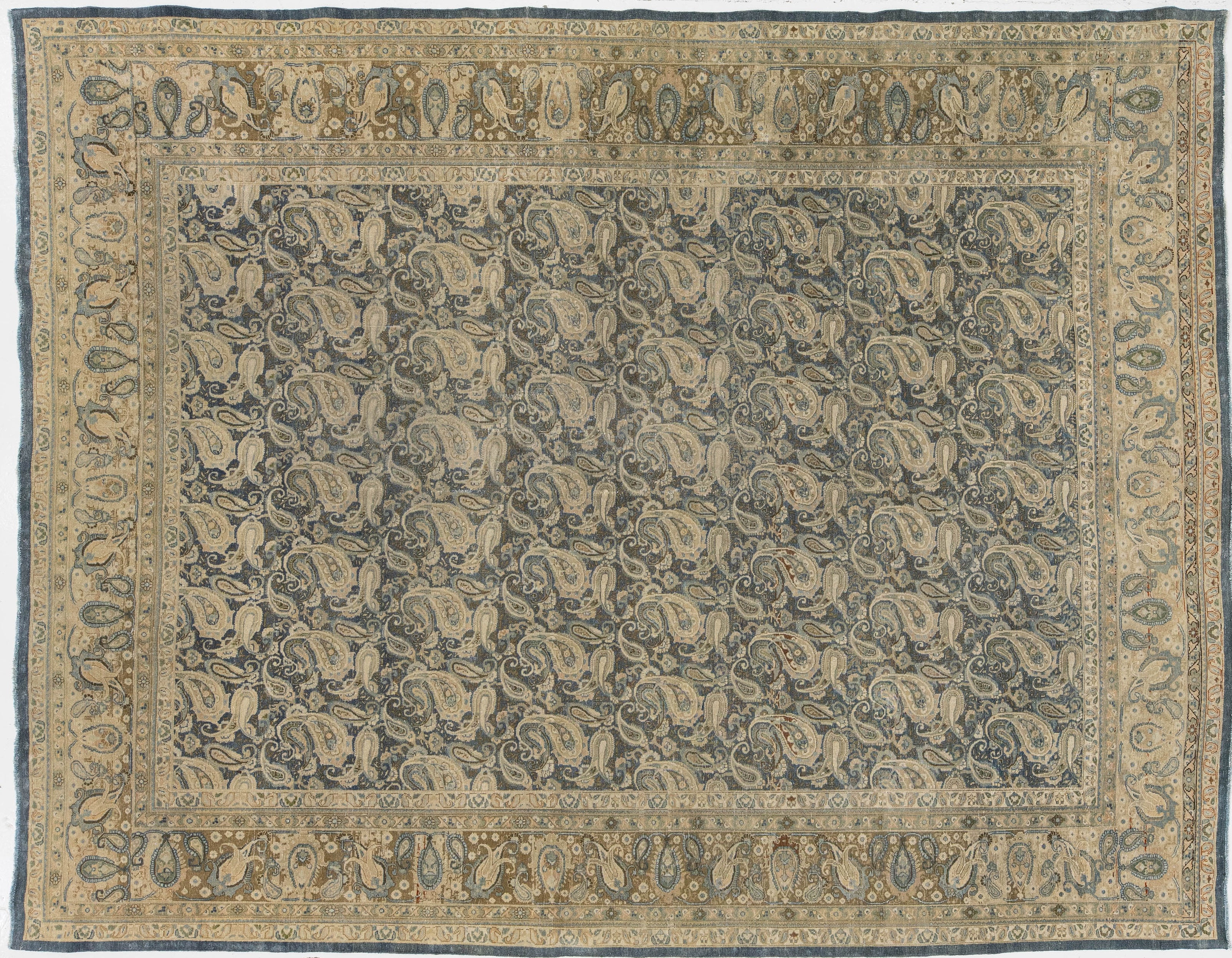 Antique Tabriz Wool Rug 10 X 13