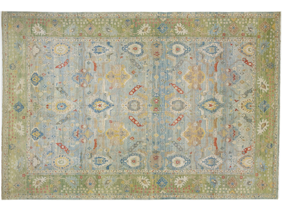 Modern Sultanabad Wool Rug 17 X 24
