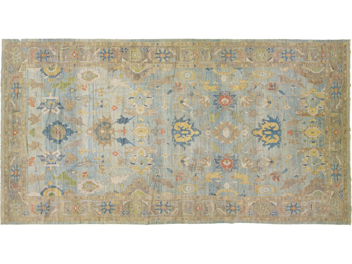 Modern Sultanabad Wool Rug 11 X 20
