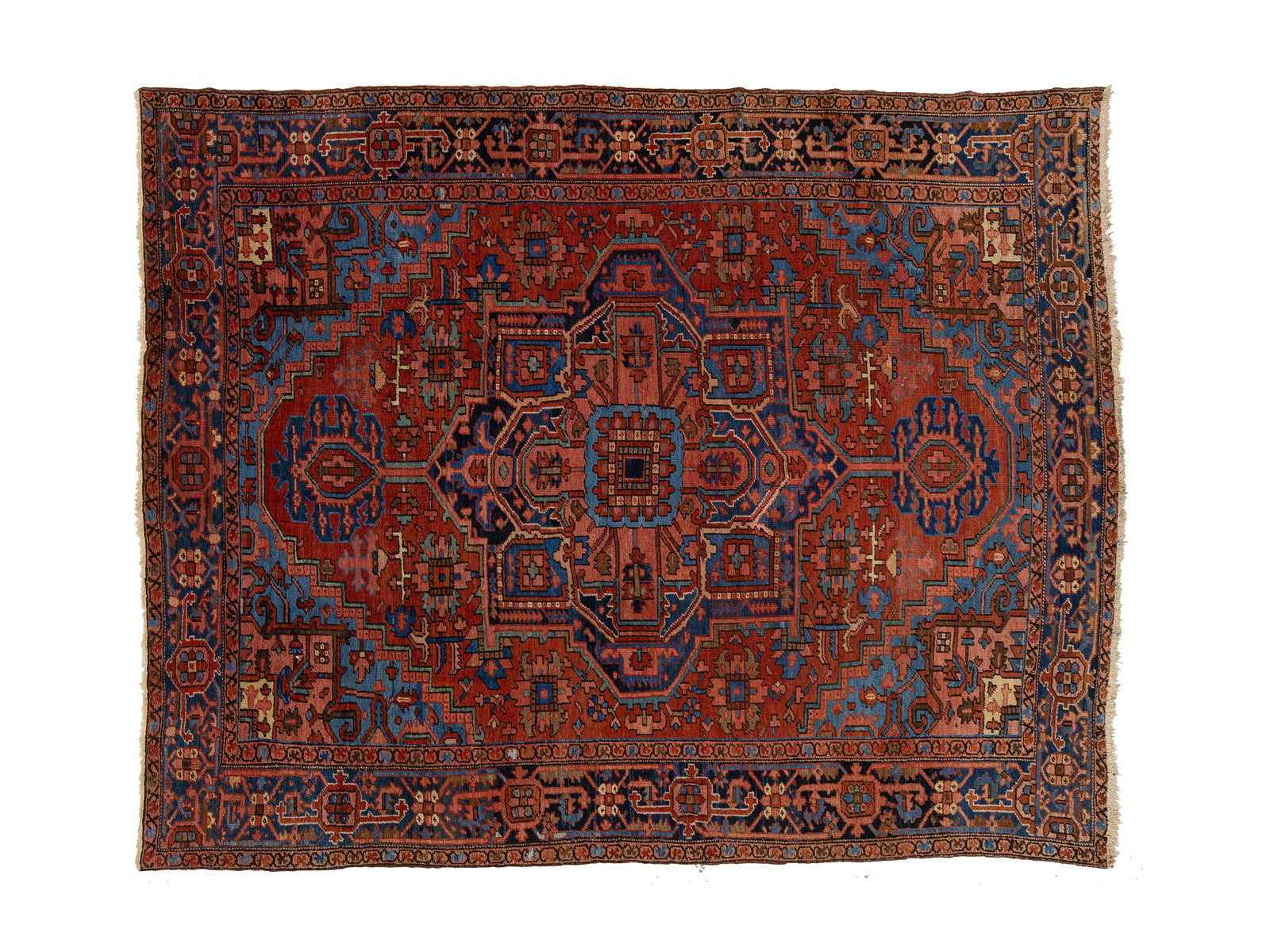 Antique Persian Heriz Wool Rug 10 X 12