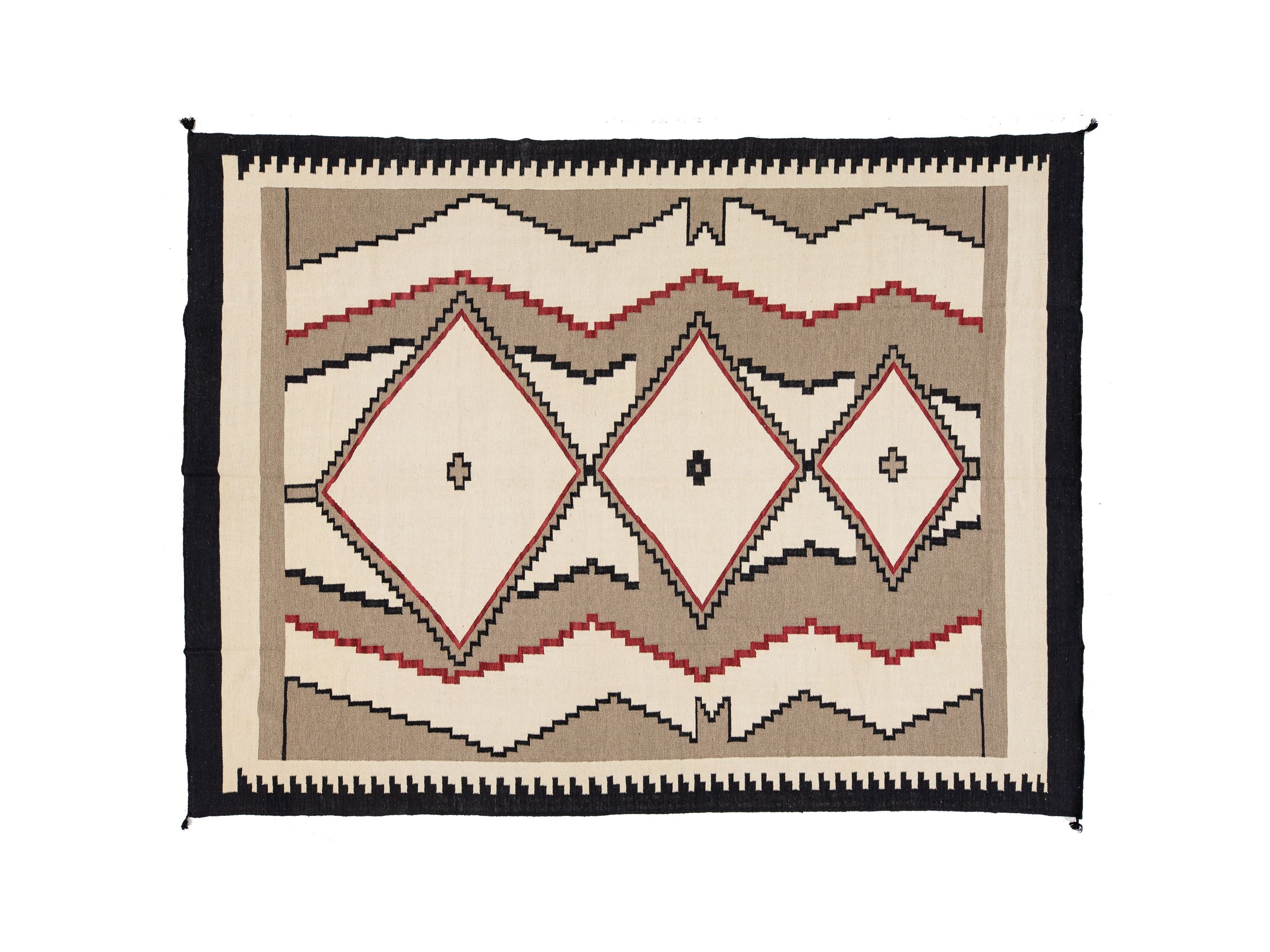 Modern Navajo Wool Rug 9 X 12