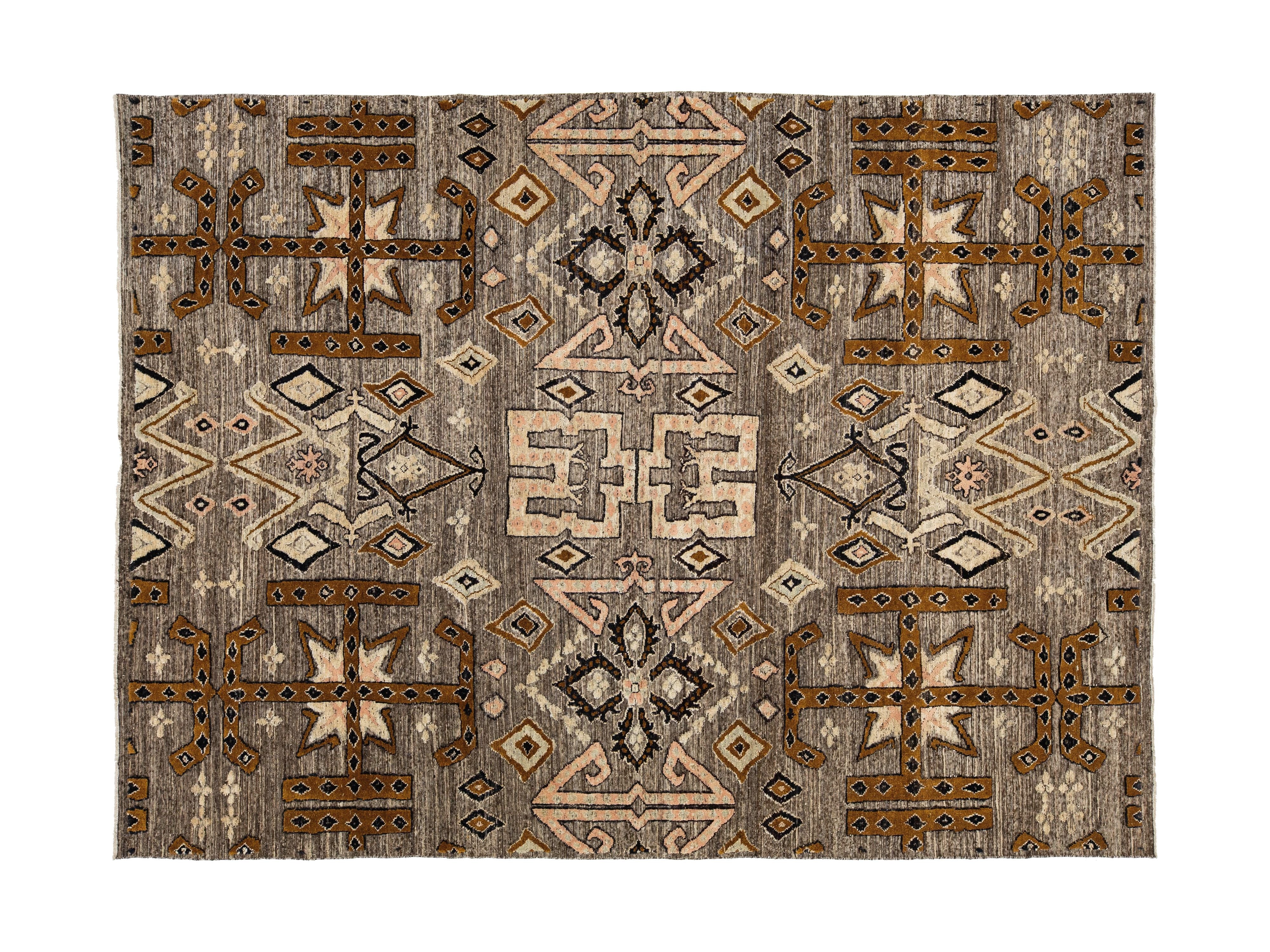 Modern Tulu Wool Rug 9 X 12