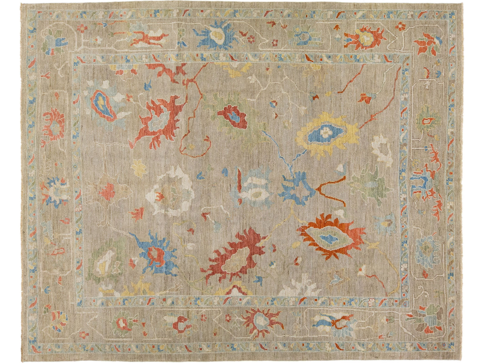 Modern Sultanabad Wool Rug 10 X 12