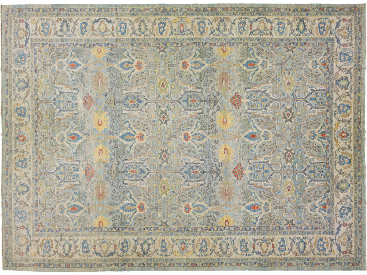 Modern Sultanabad Wool Rug 13 X 18