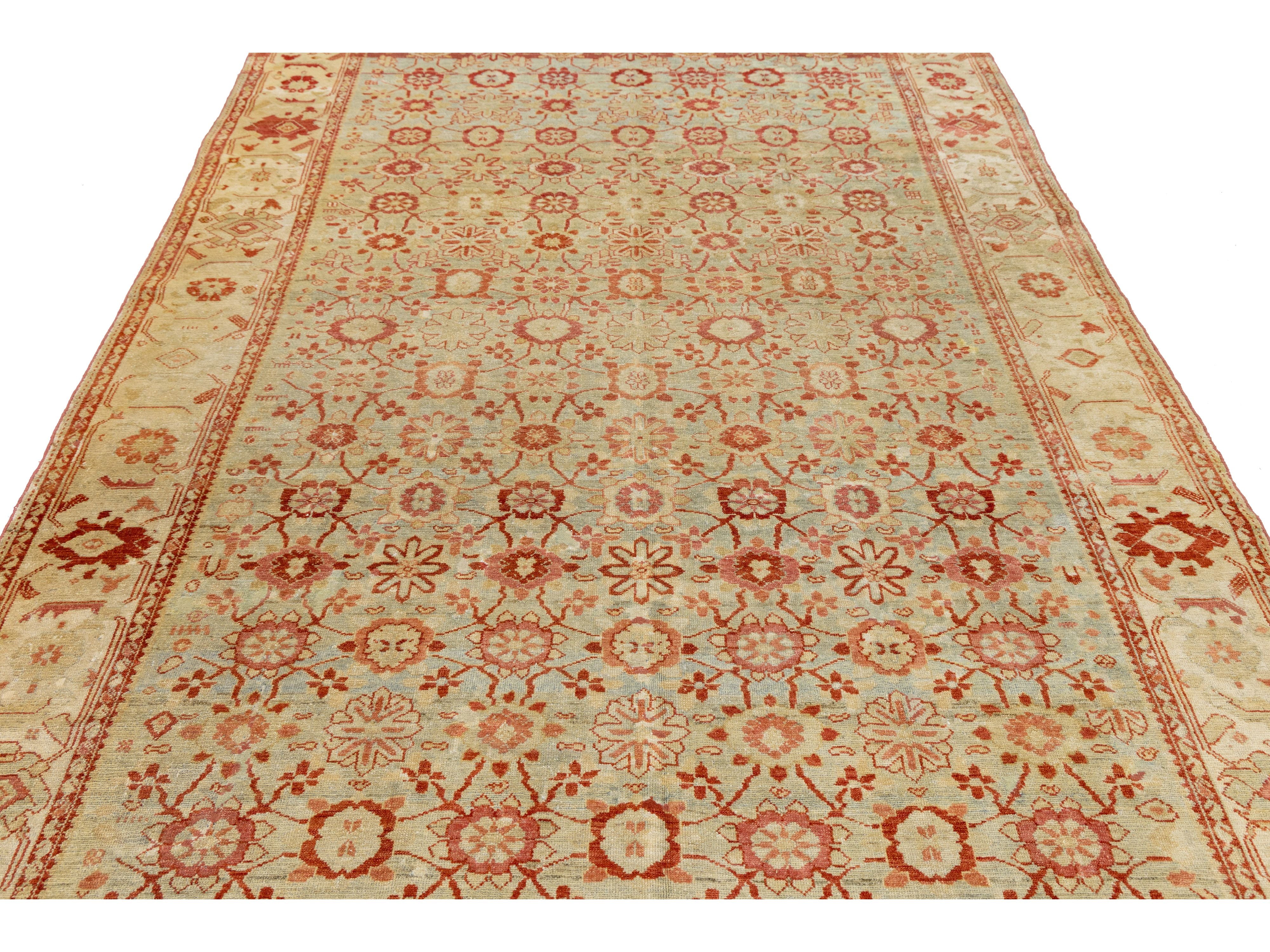 Antique Malayer Wool Rug 7 X 11