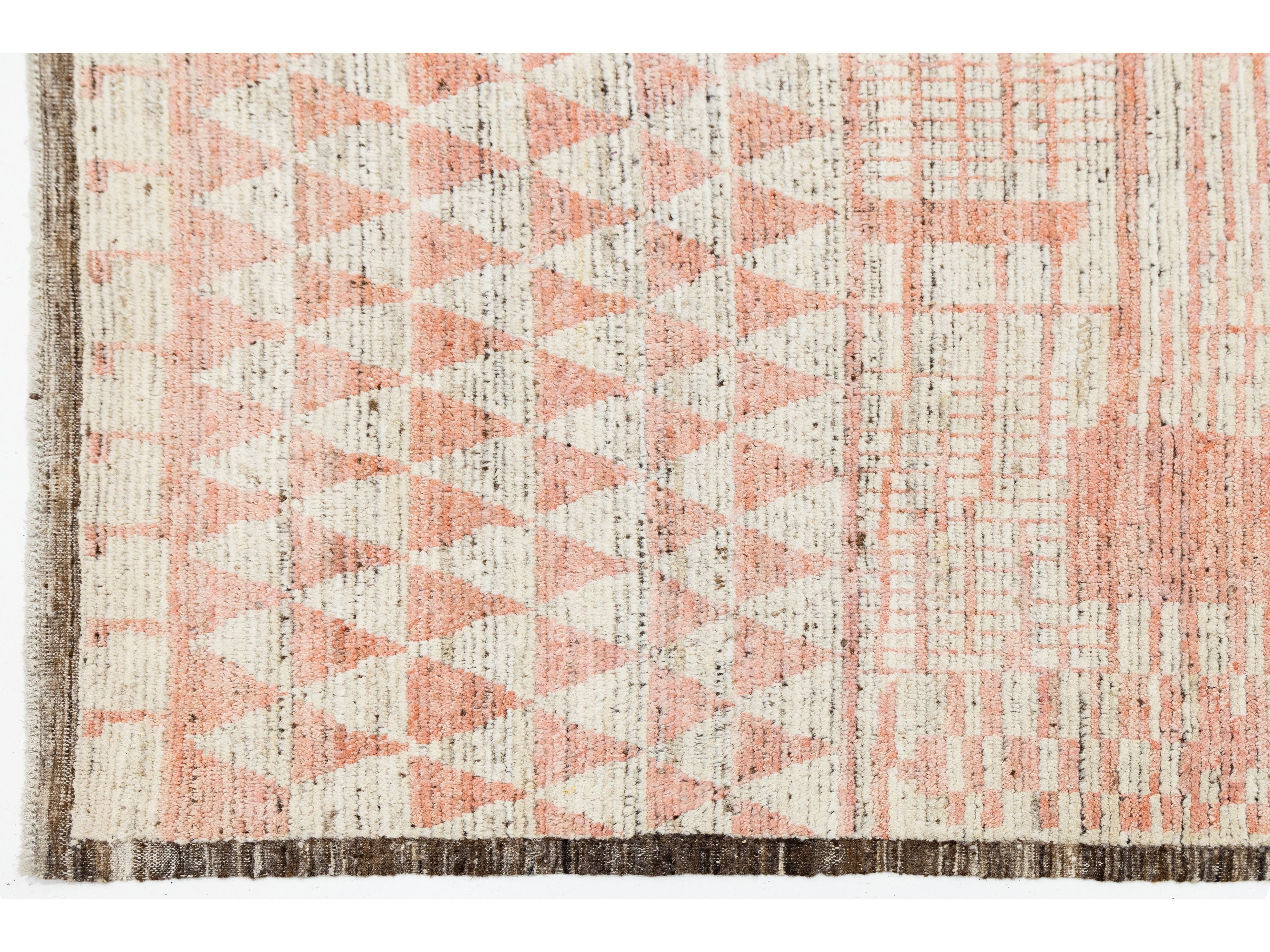 Modern Moroccan Wool Rug 9 X 12