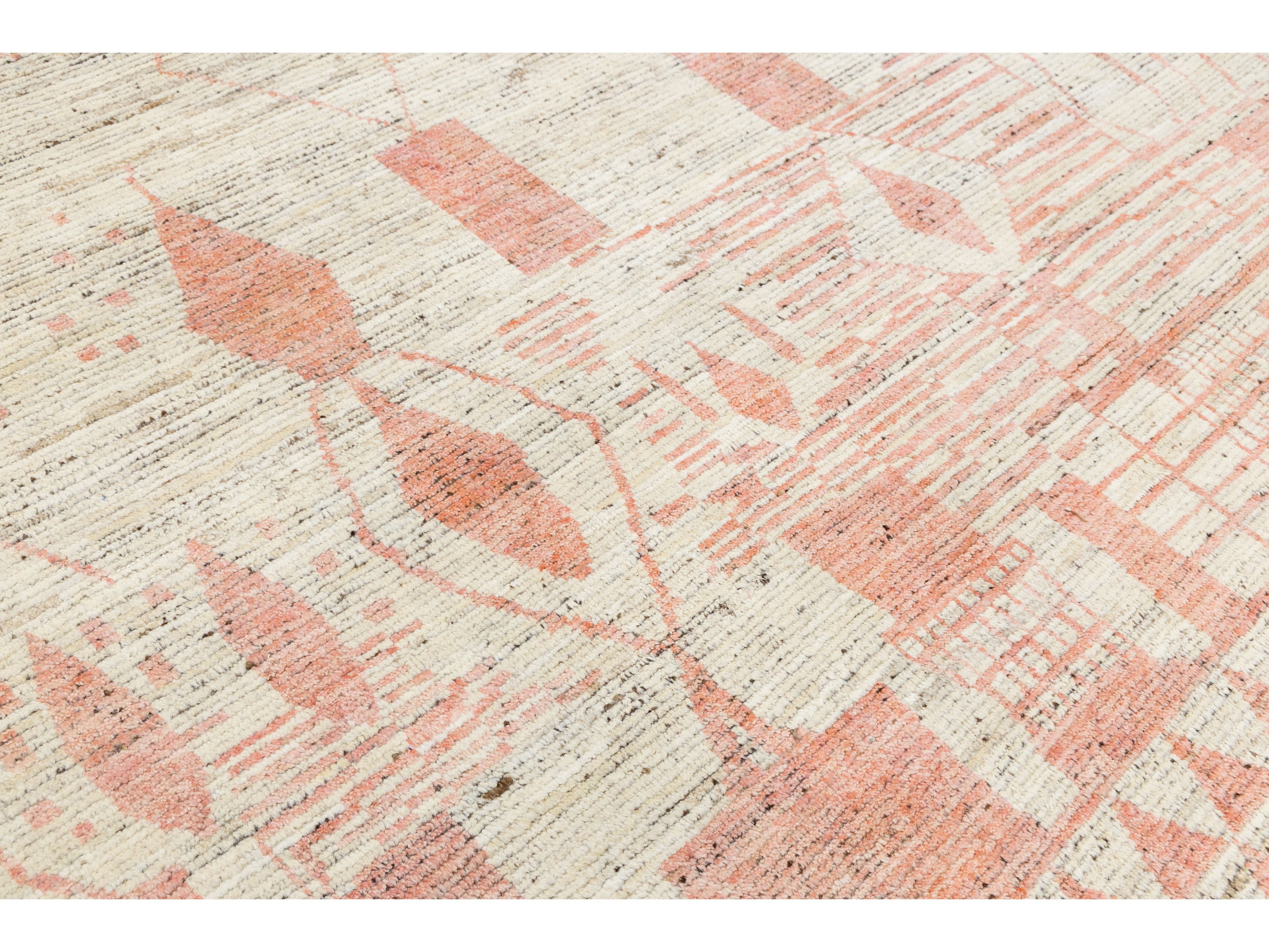Modern Moroccan Wool Rug 9 X 12