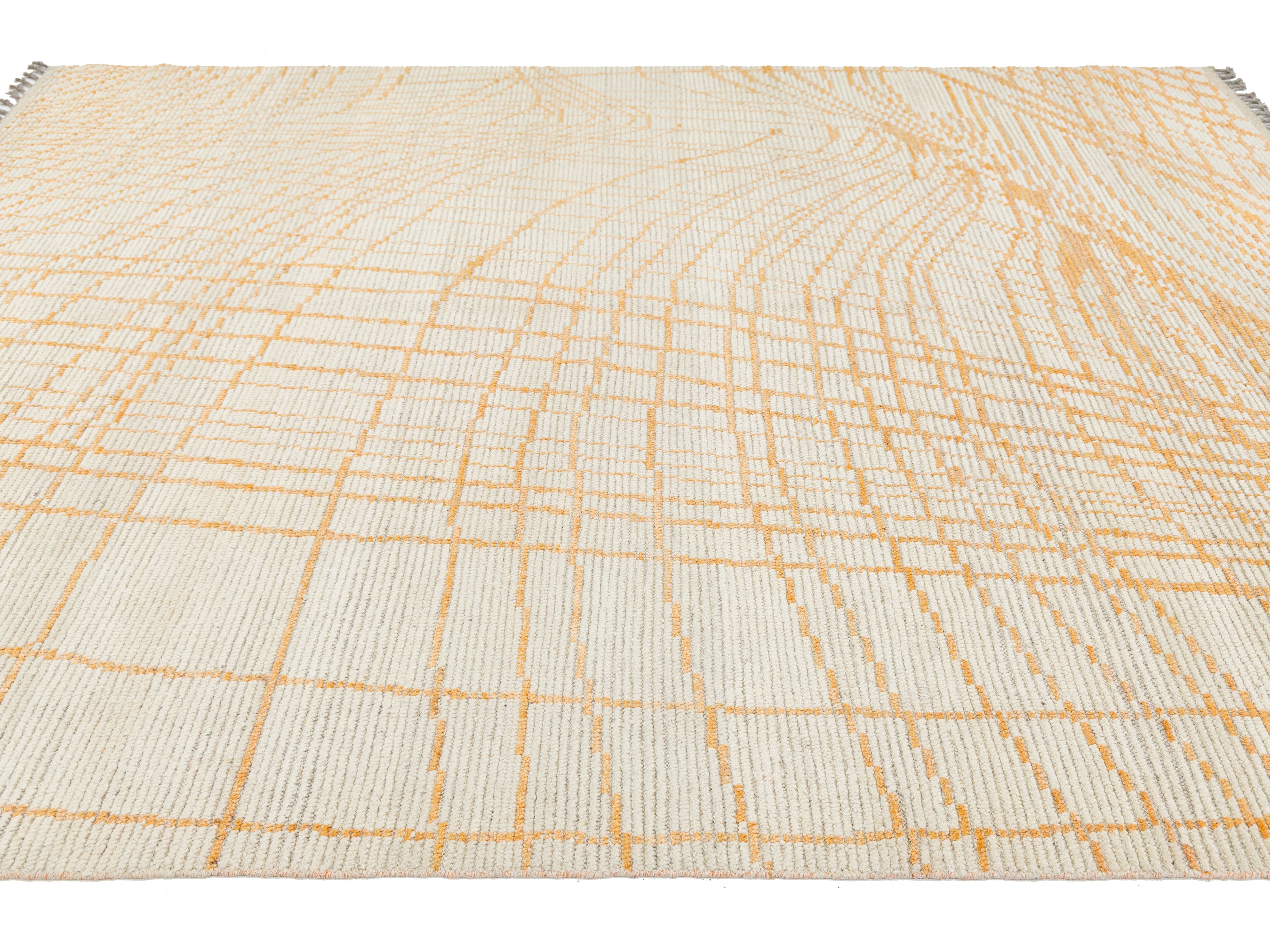 Modern Moroccan Wool Rug 8 X 10