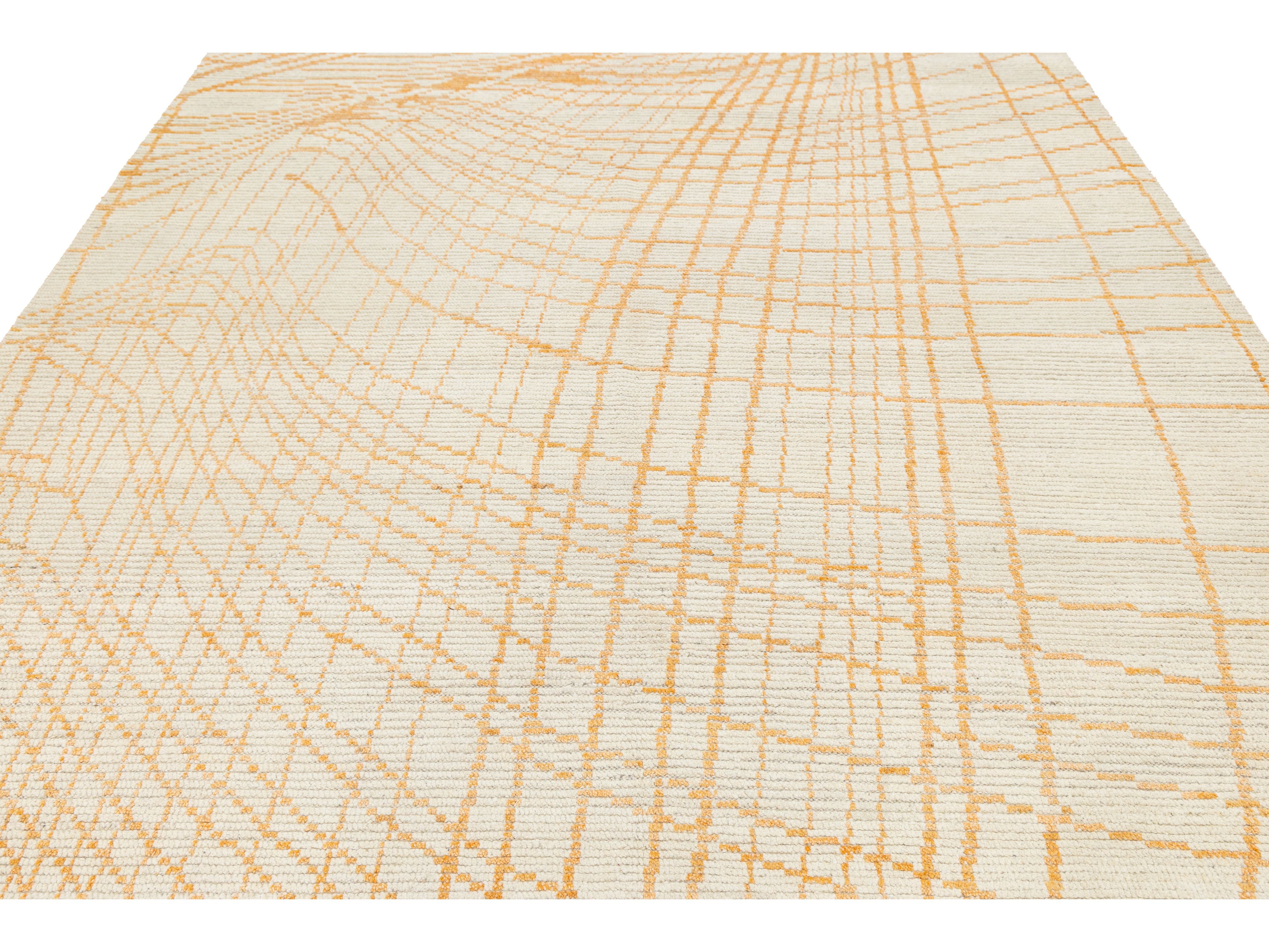 Modern Moroccan Wool Rug 8 X 10