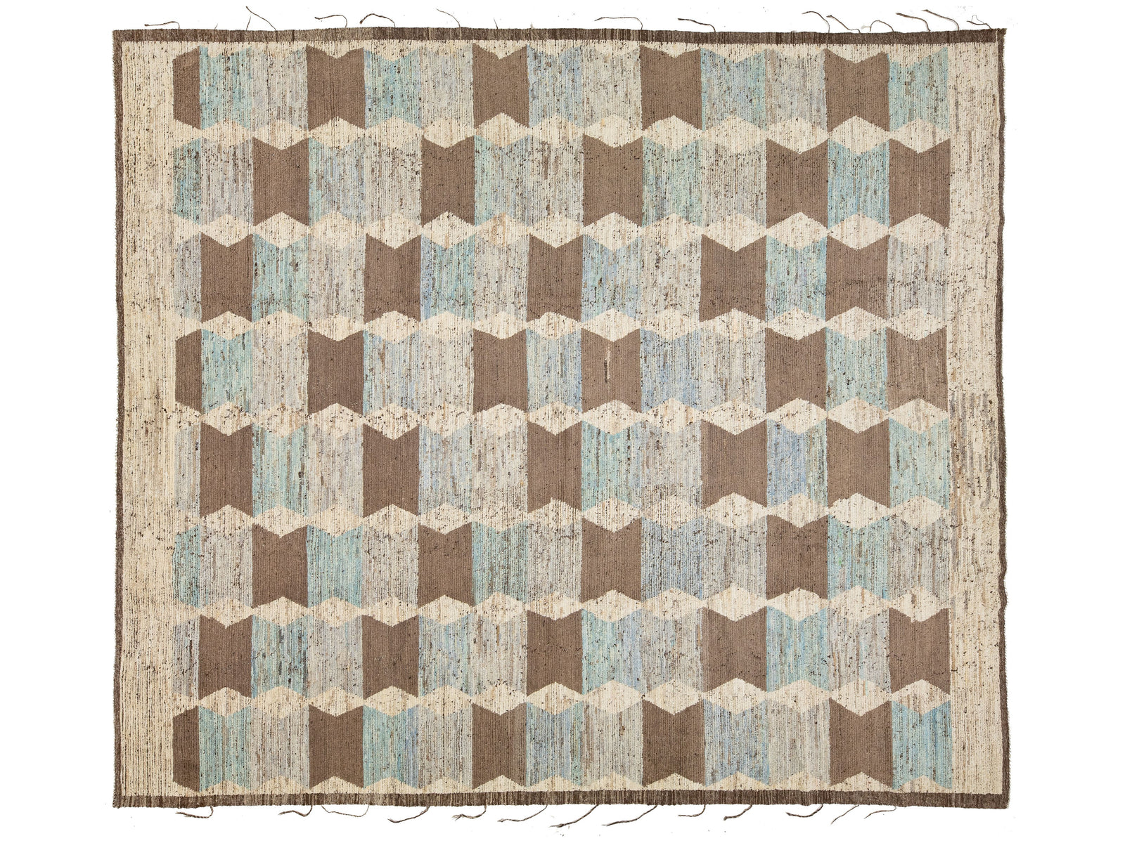 Modern Moroccan Wool Rug 14 X 16
