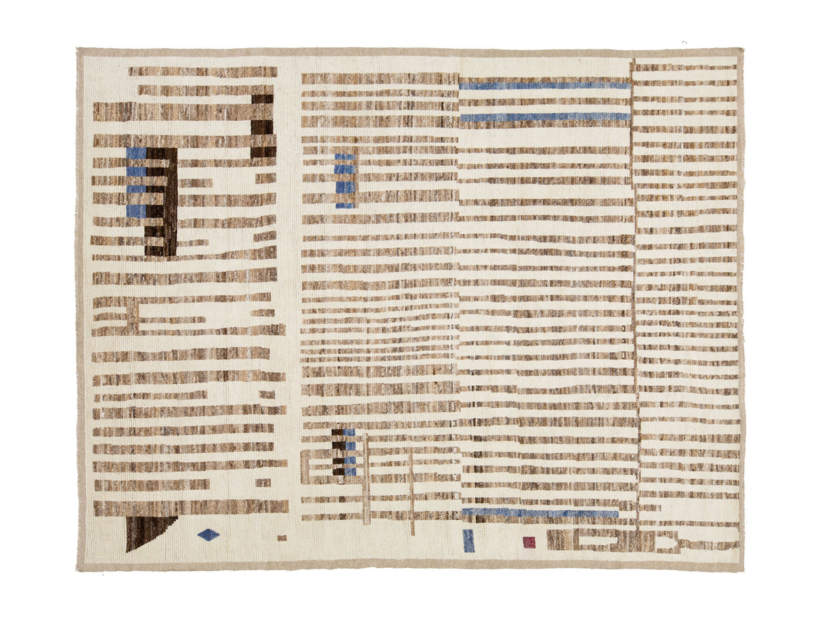 Modern Moroccan Wool Rug 9 X 12