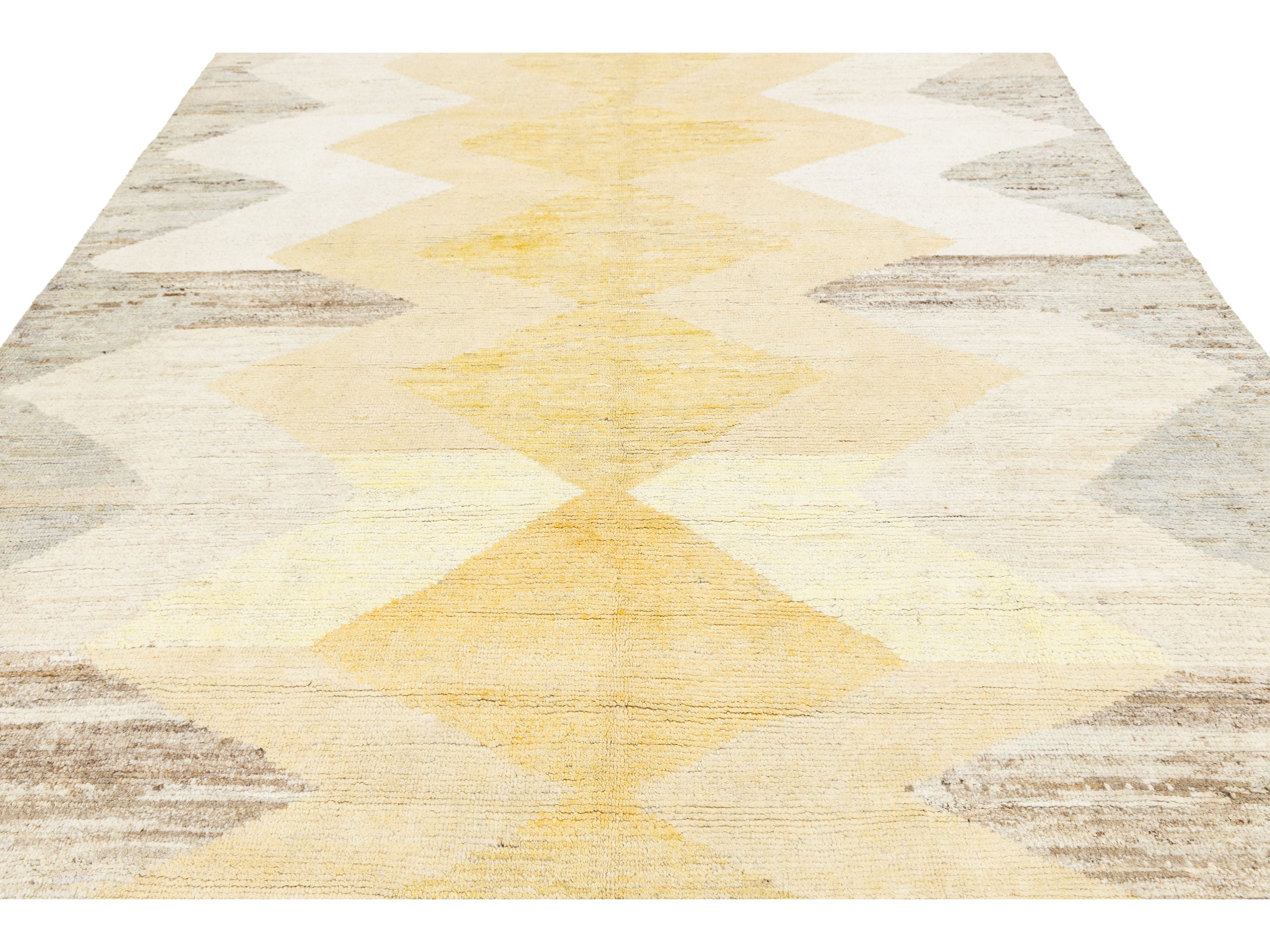 Modern Moroccan Wool Rug 8 X 10