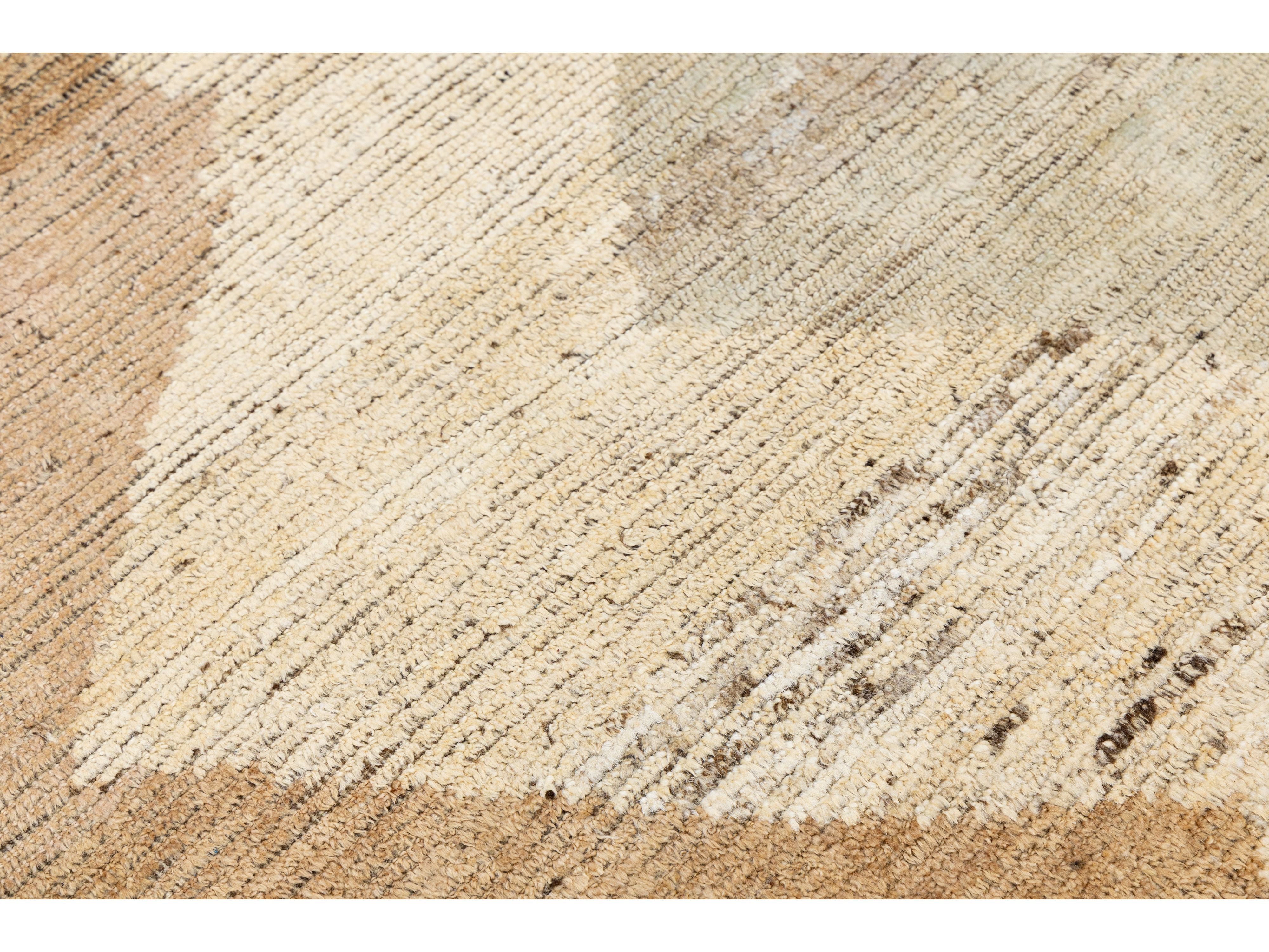 Modern Moroccan Wool Rug 9 X 12
