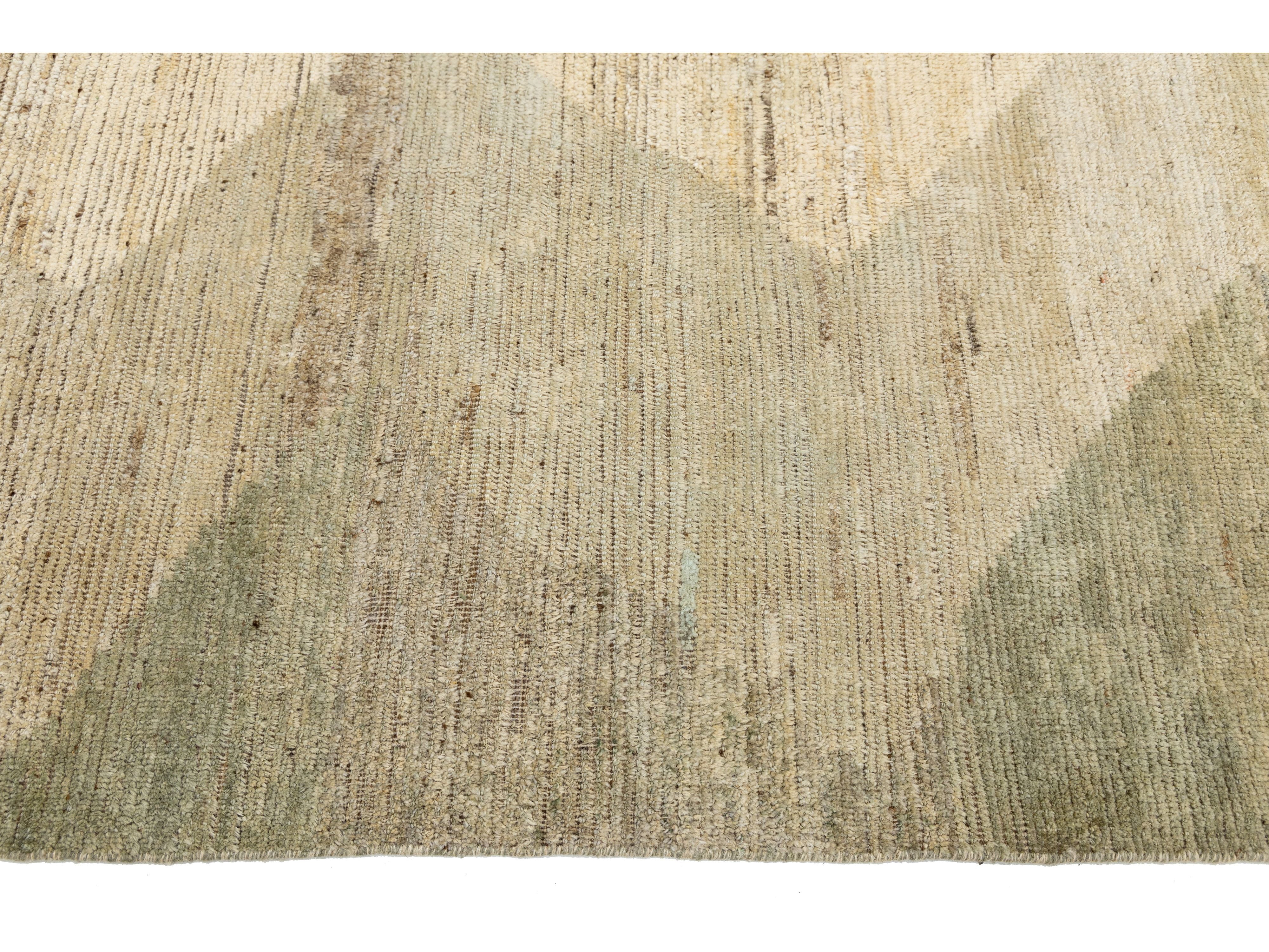 Modern Moroccan Wool Rug 9 X 12