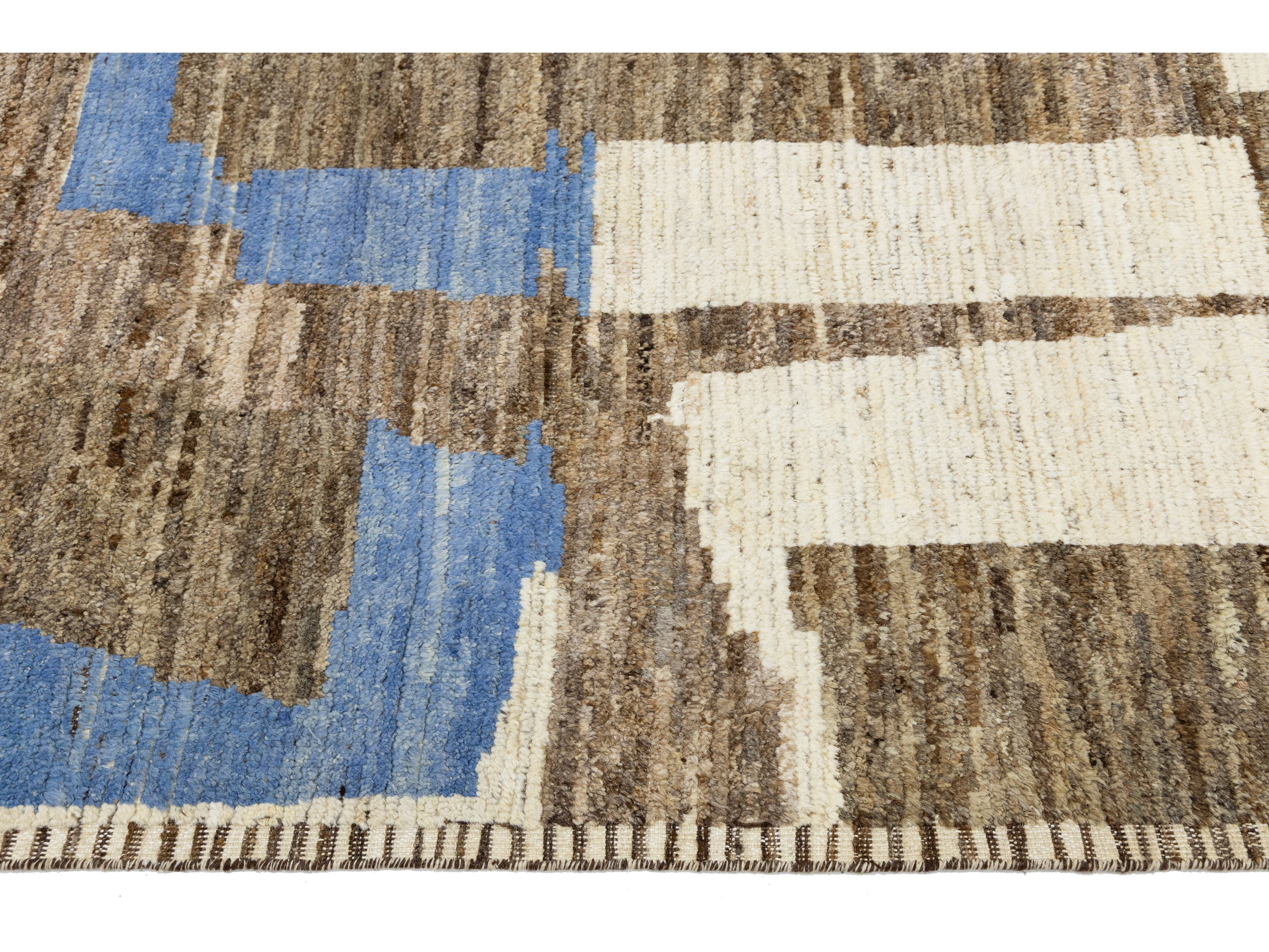 Modern Moroccan Wool Rug 8 X 11