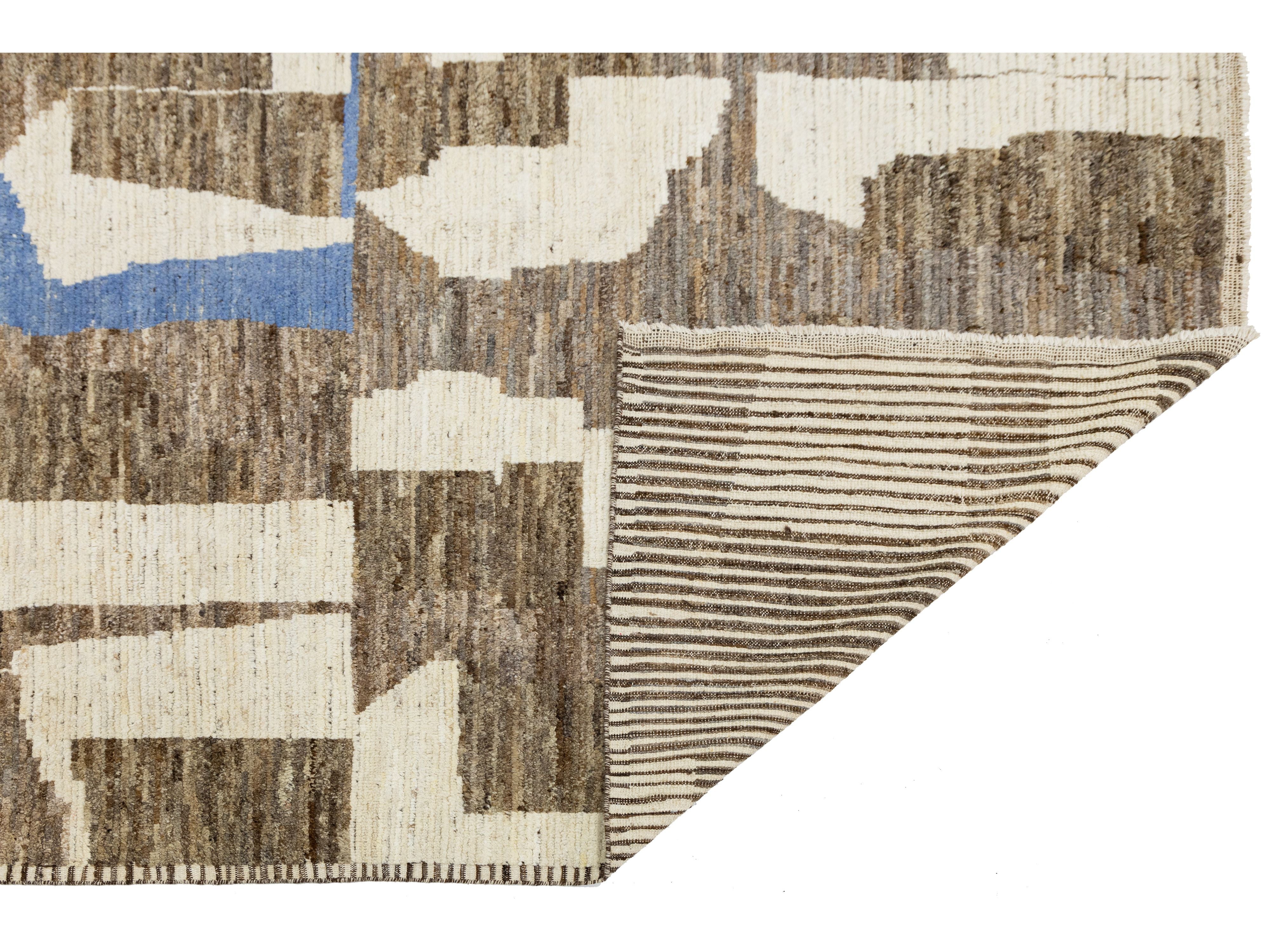 Modern Moroccan Wool Rug 8 X 11