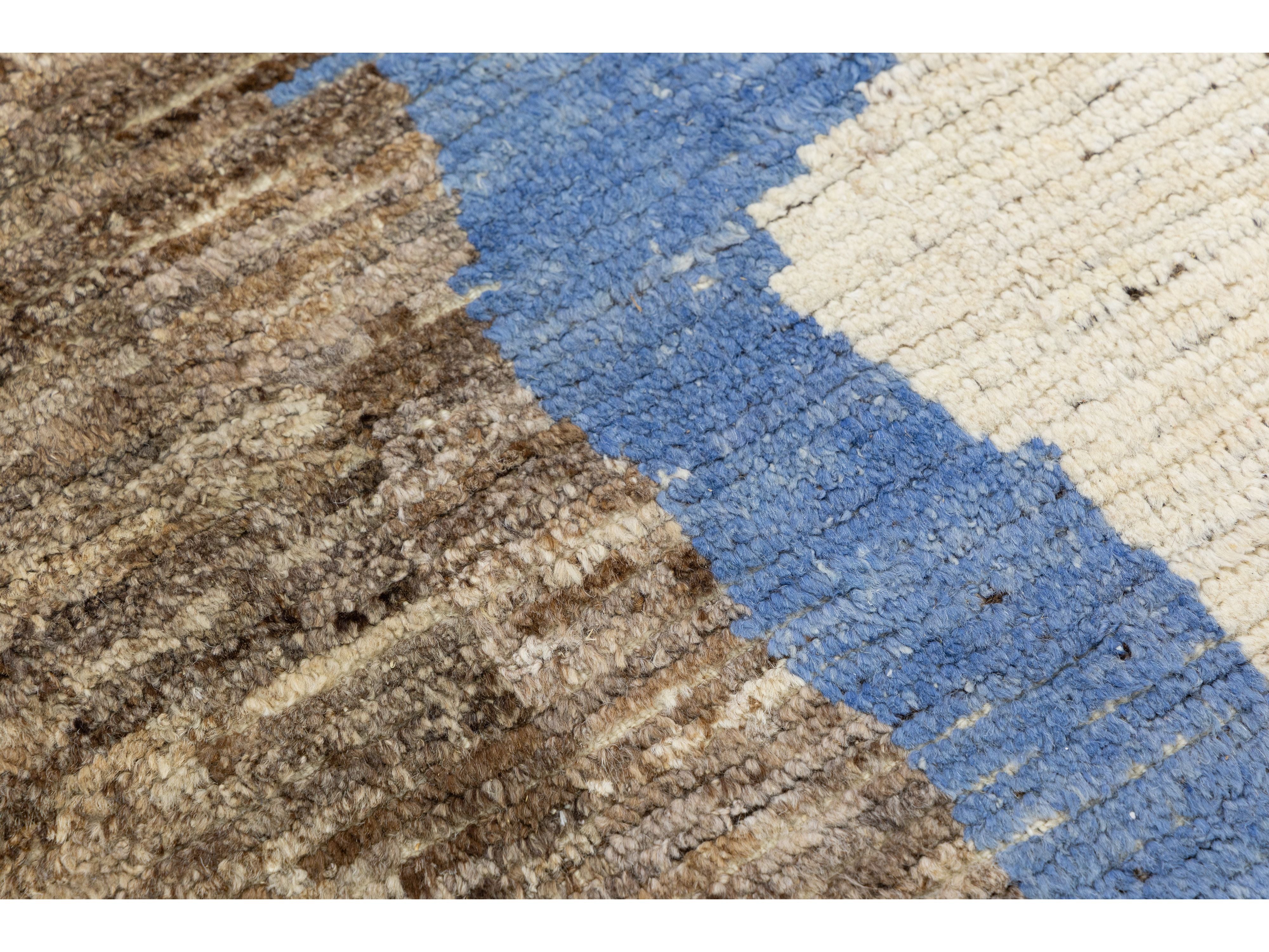 Modern Moroccan Wool Rug 8 X 11