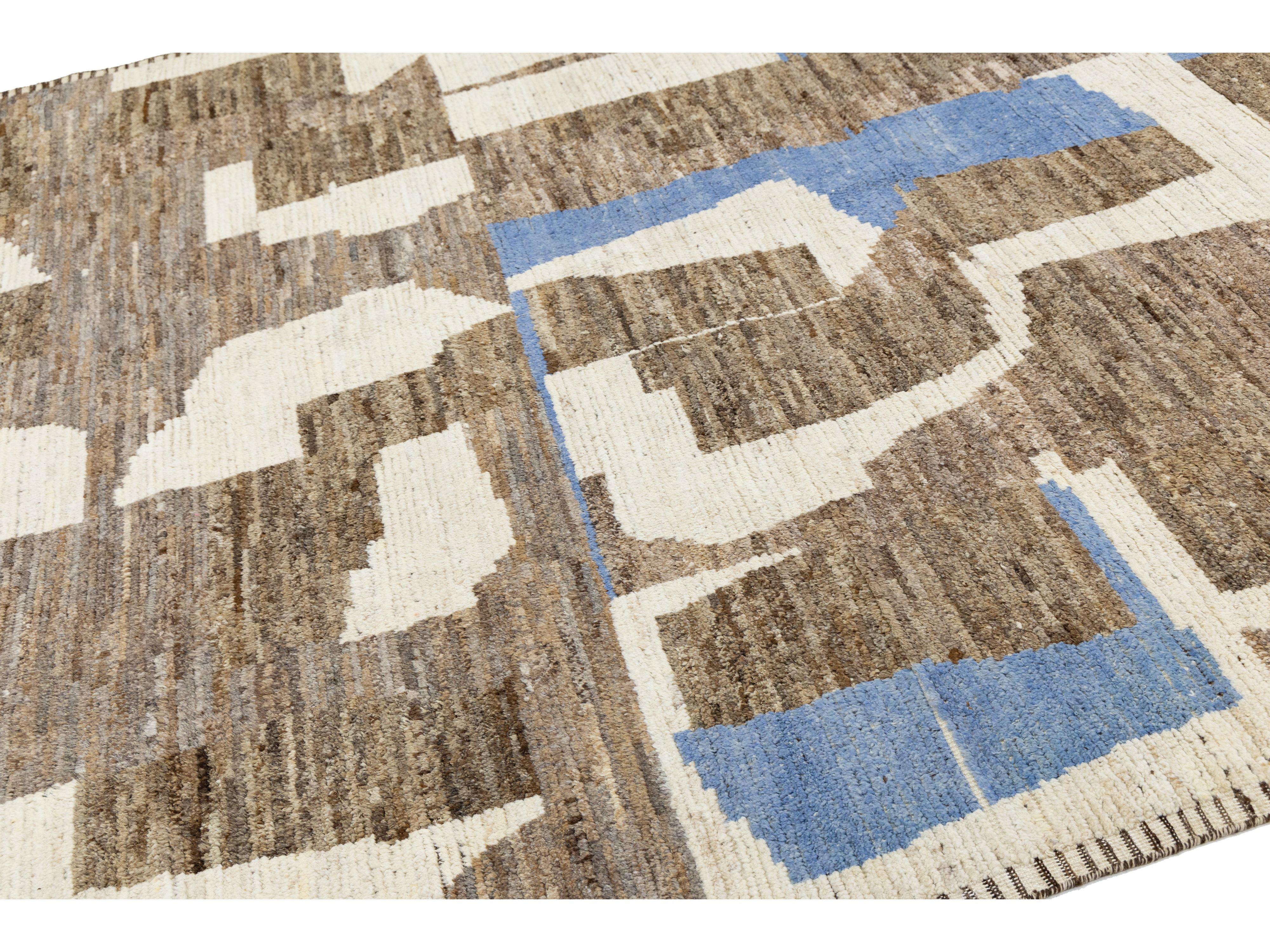 Modern Moroccan Wool Rug 8 X 11