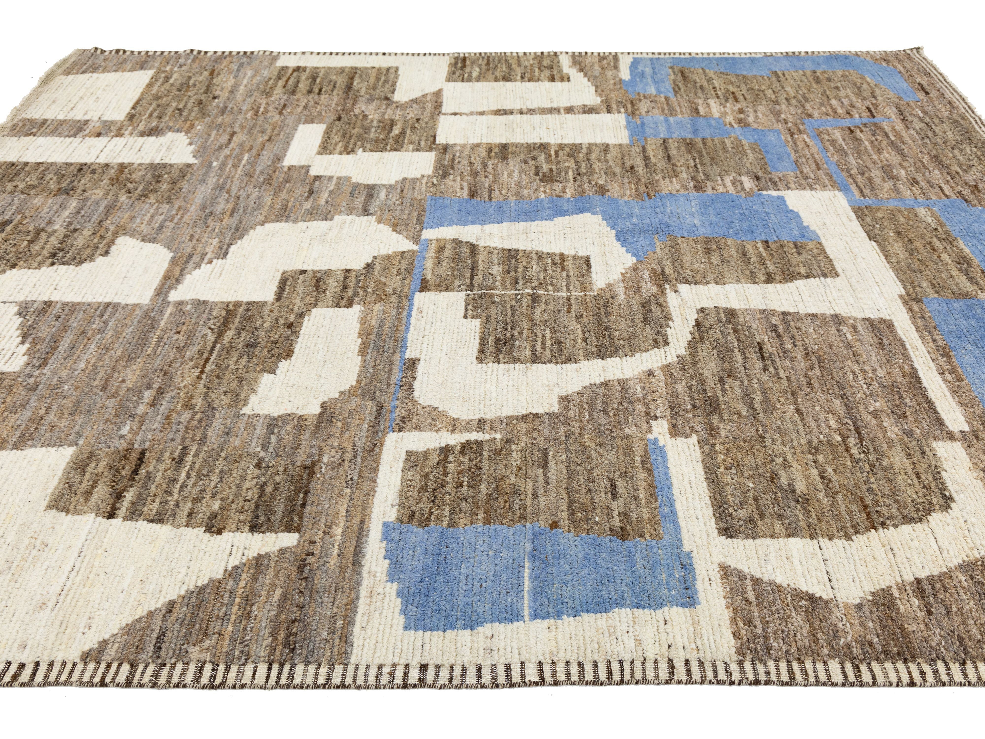 Modern Moroccan Wool Rug 8 X 11