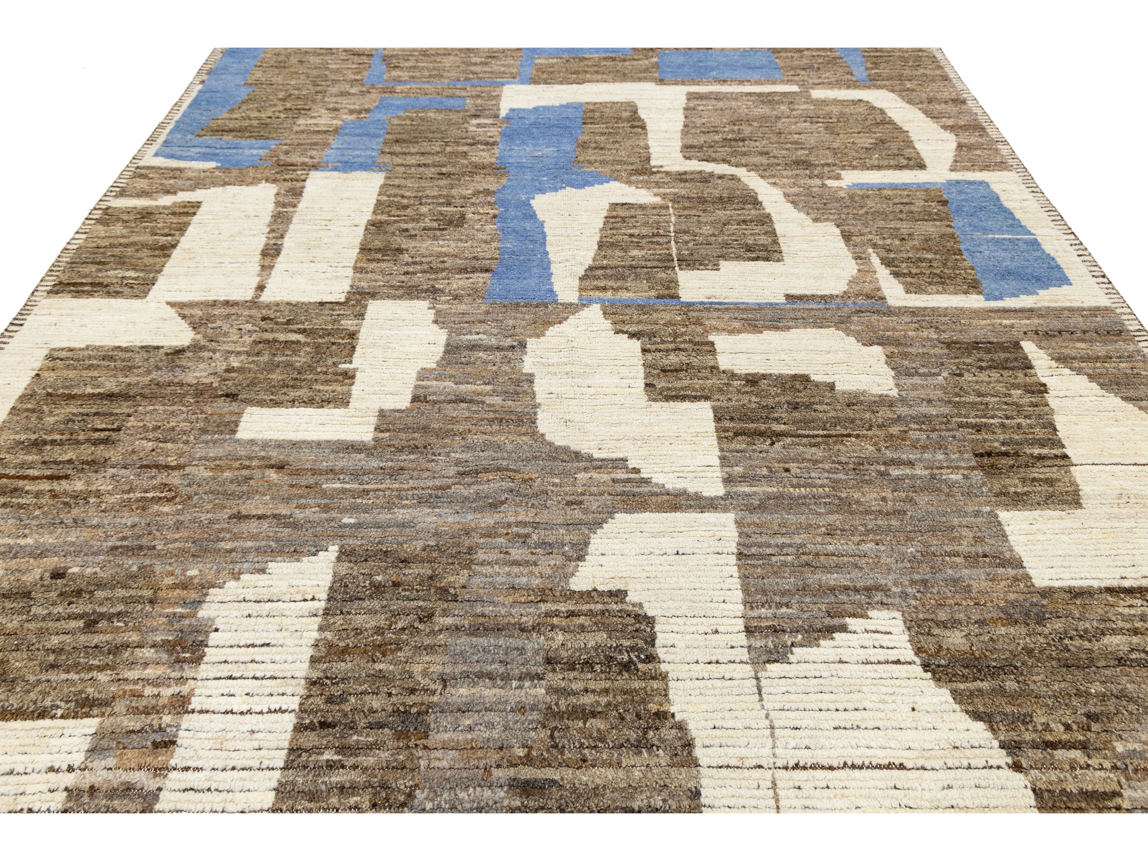 Modern Moroccan Wool Rug 8 X 11