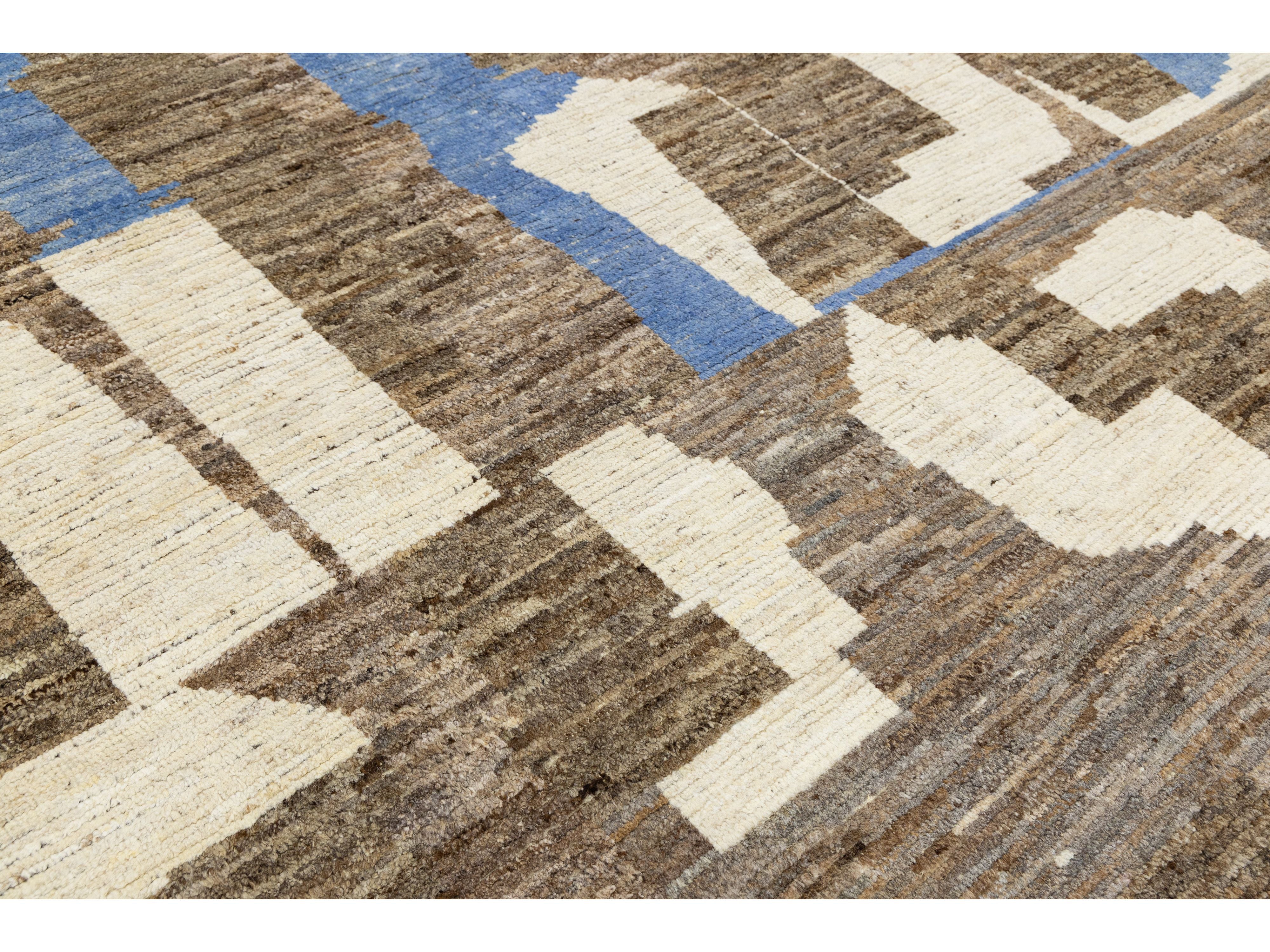Modern Moroccan Wool Rug 8 X 11