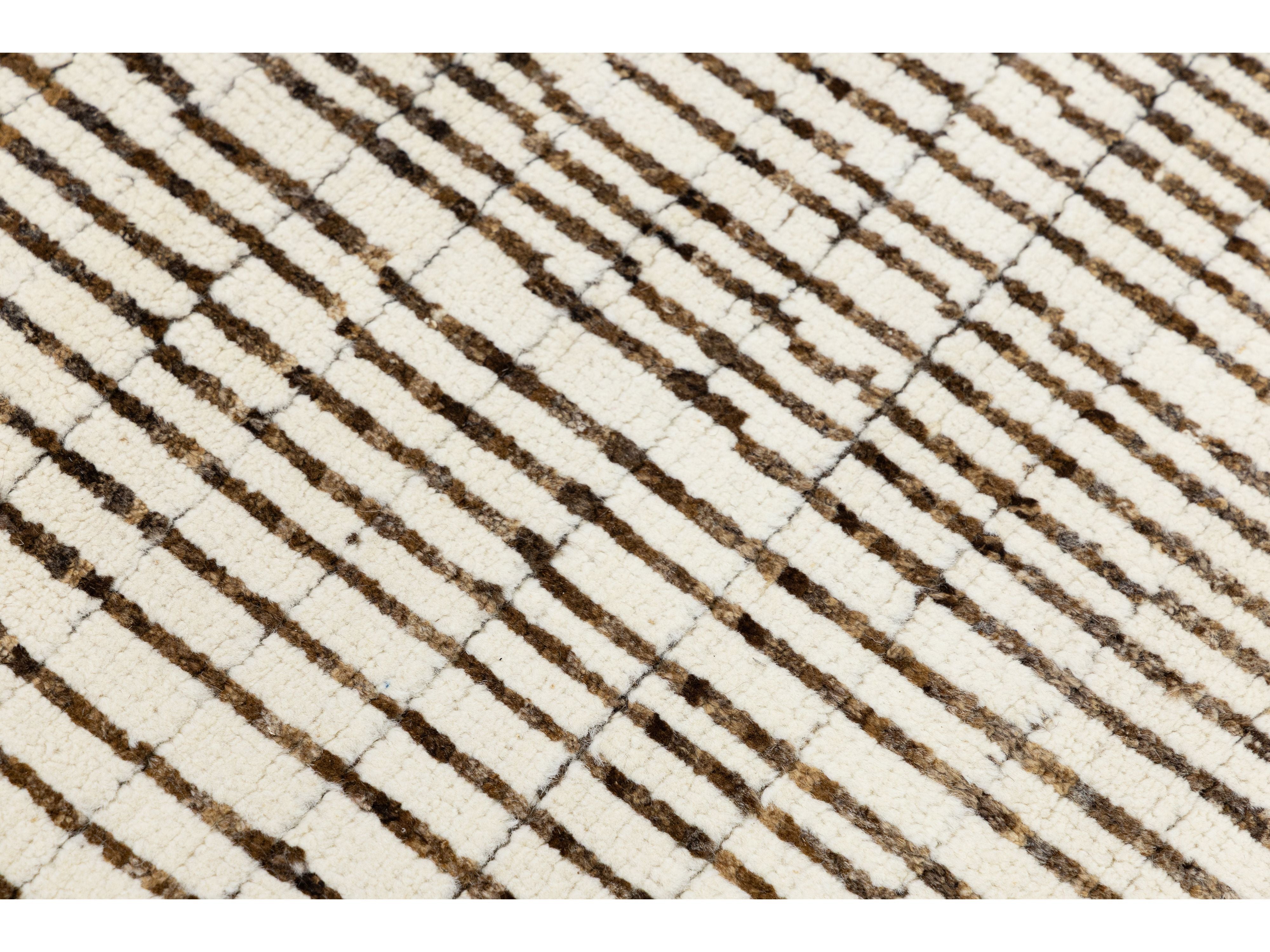 Modern Moroccan Wool Rug 9 X 12