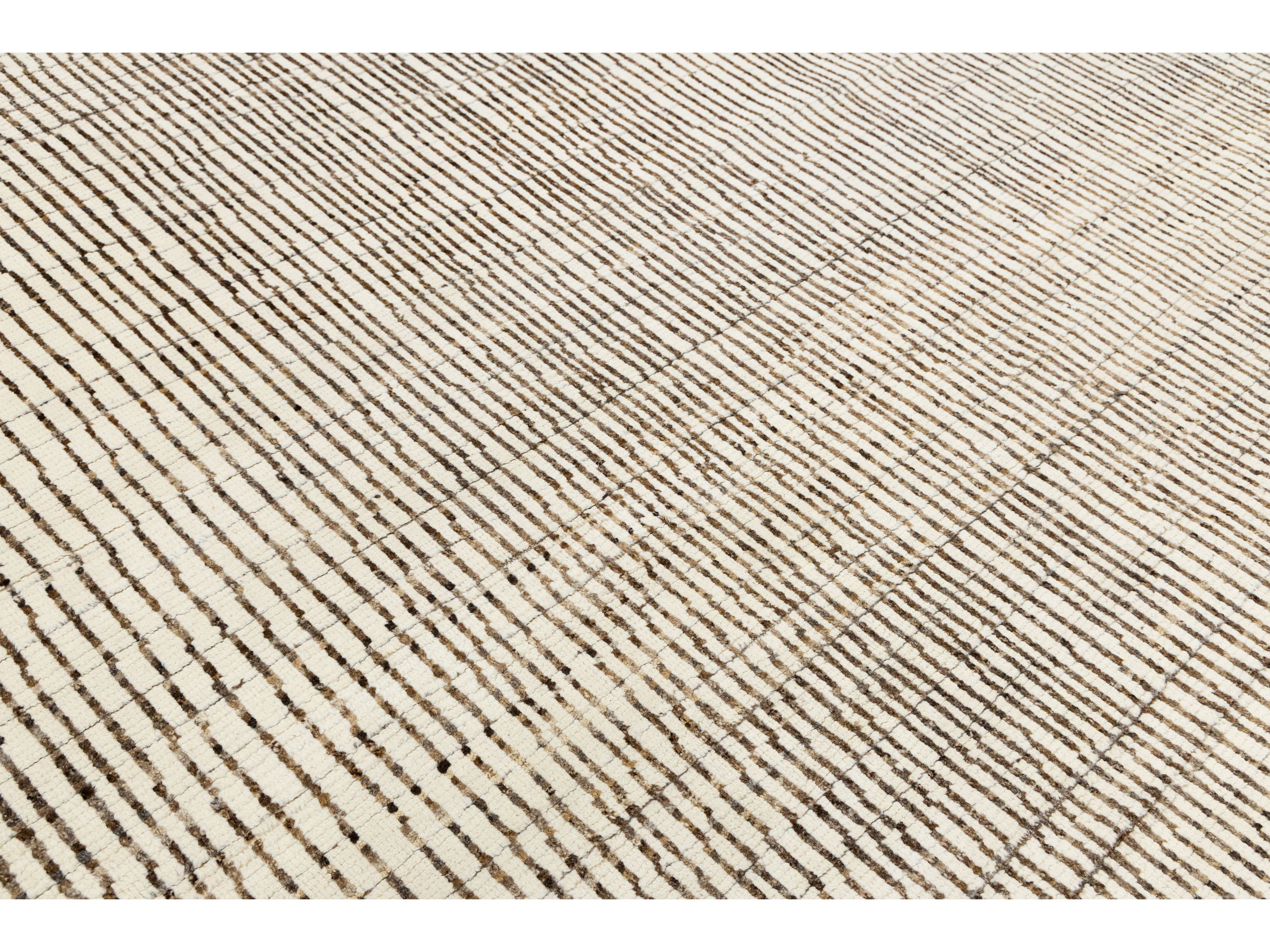 Modern Moroccan Wool Rug 9 X 12