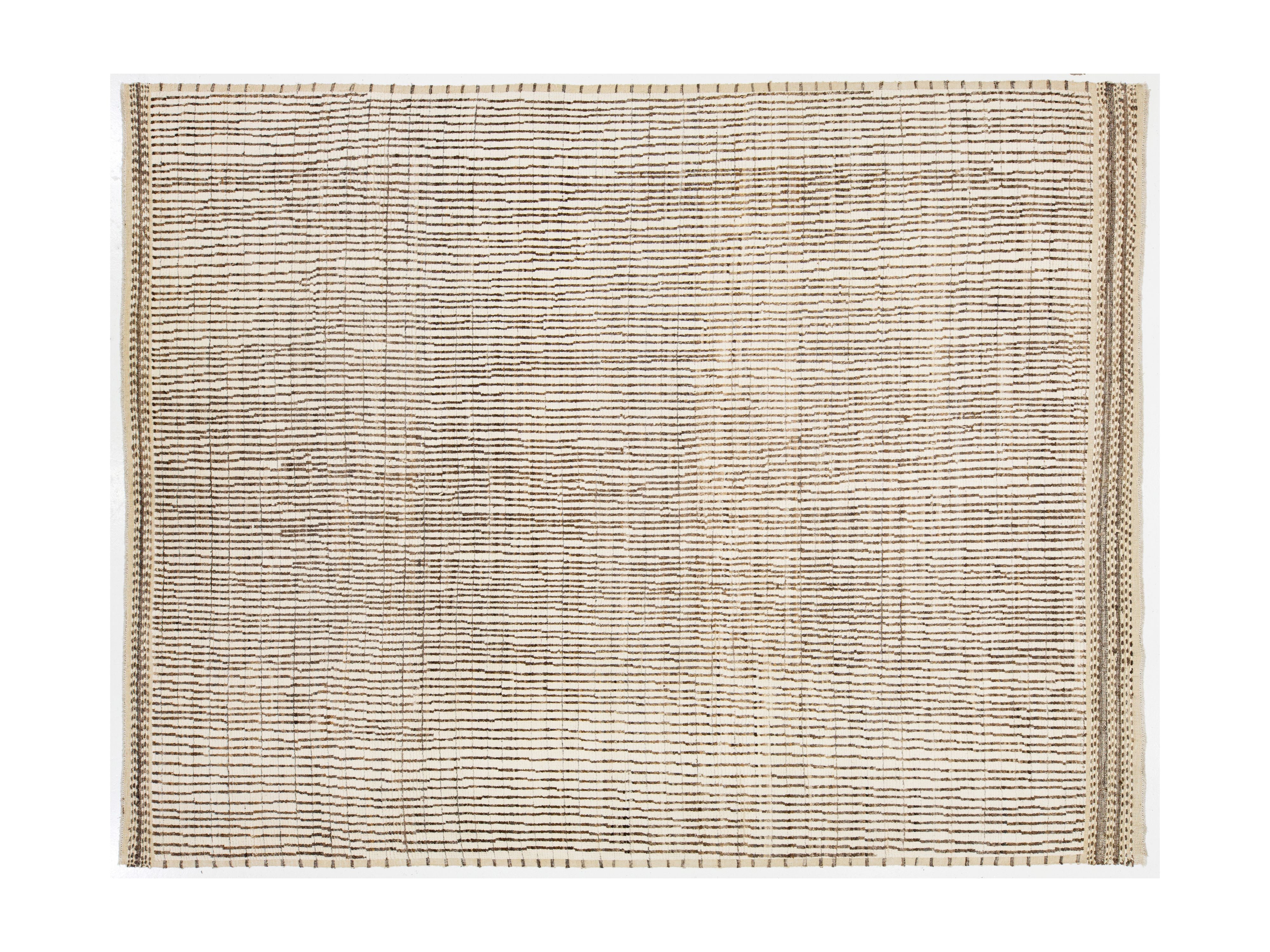 Modern Moroccan Wool Rug 9 X 12