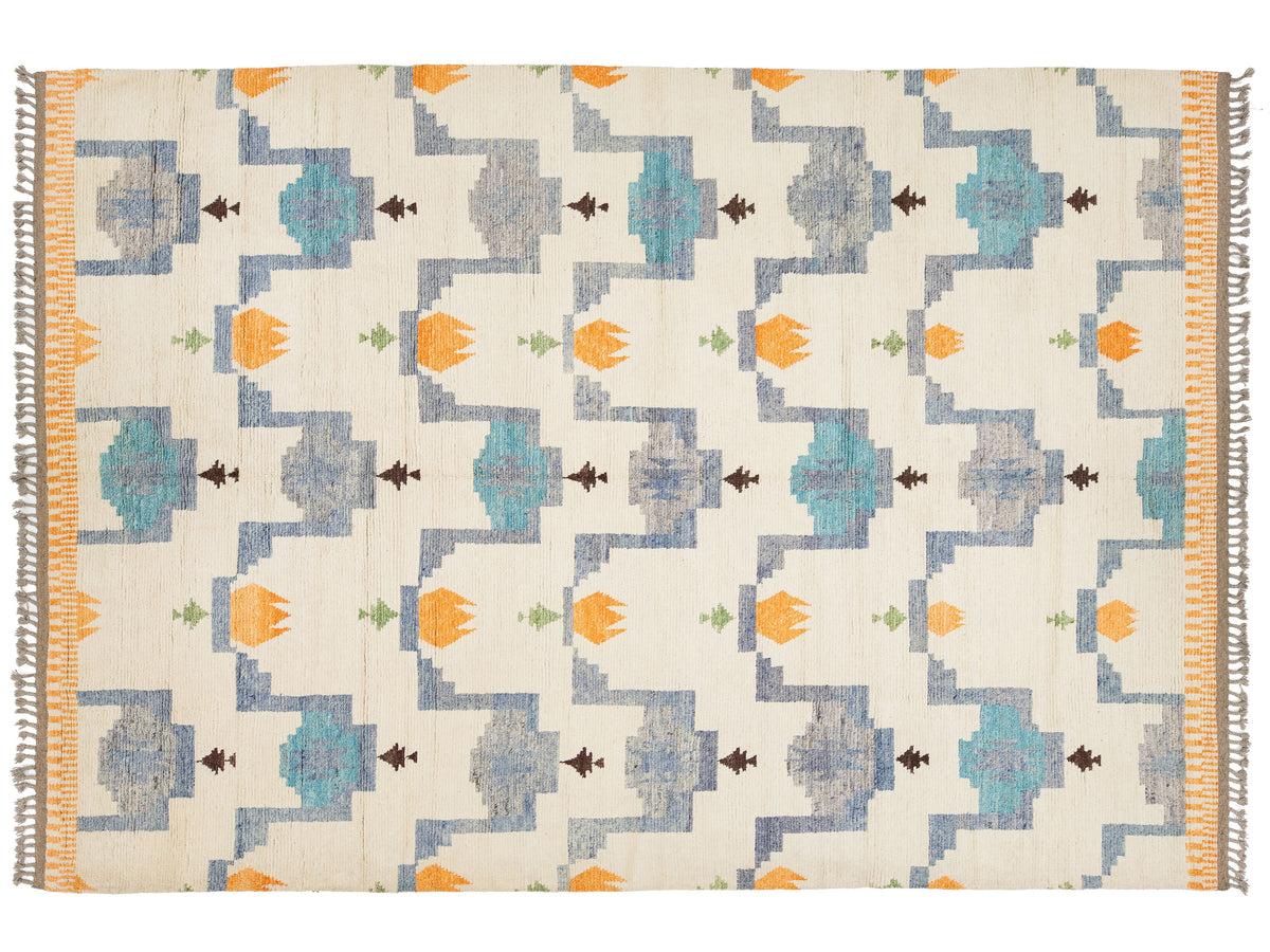 Modern Moroccan Wool Rug 10 X 15