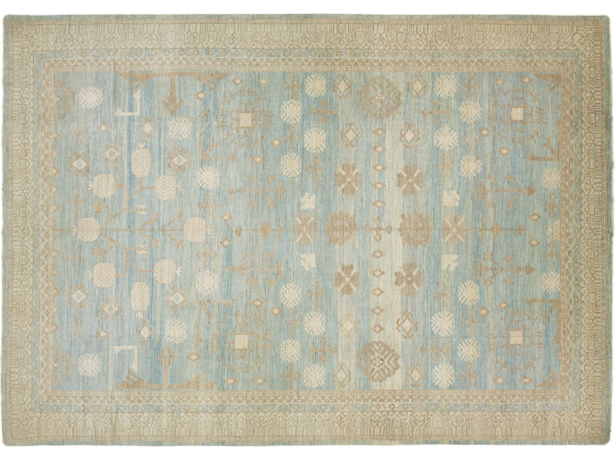Modern Khotan Wool Rug 16 X 23