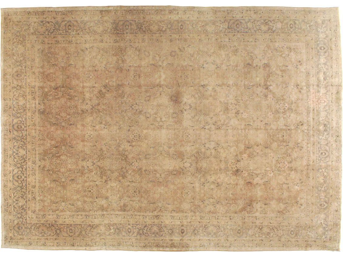 Antique Tabriz Wool Rug 11 X 16