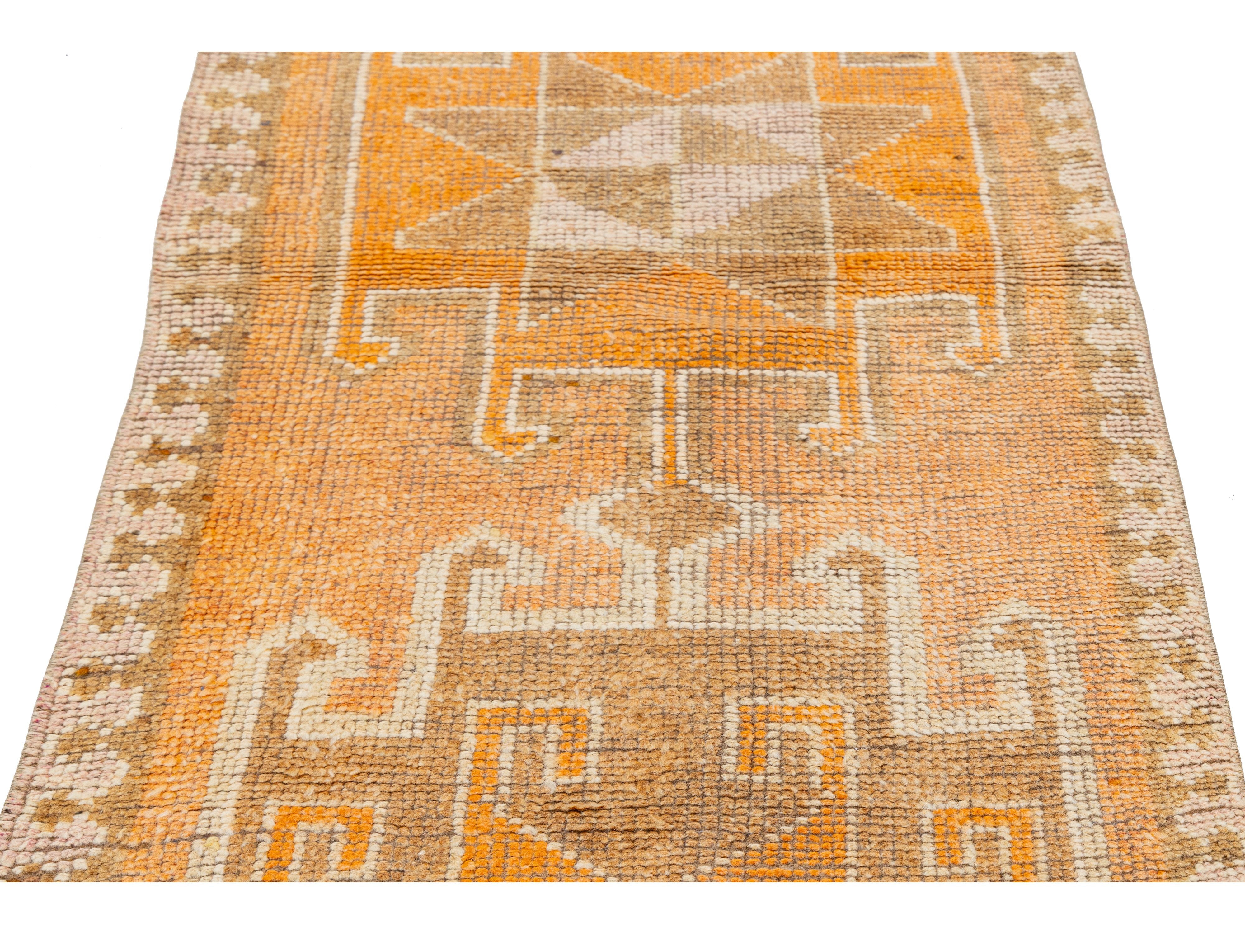 Vintage Turkish Wool Runner Rug 3 X 11