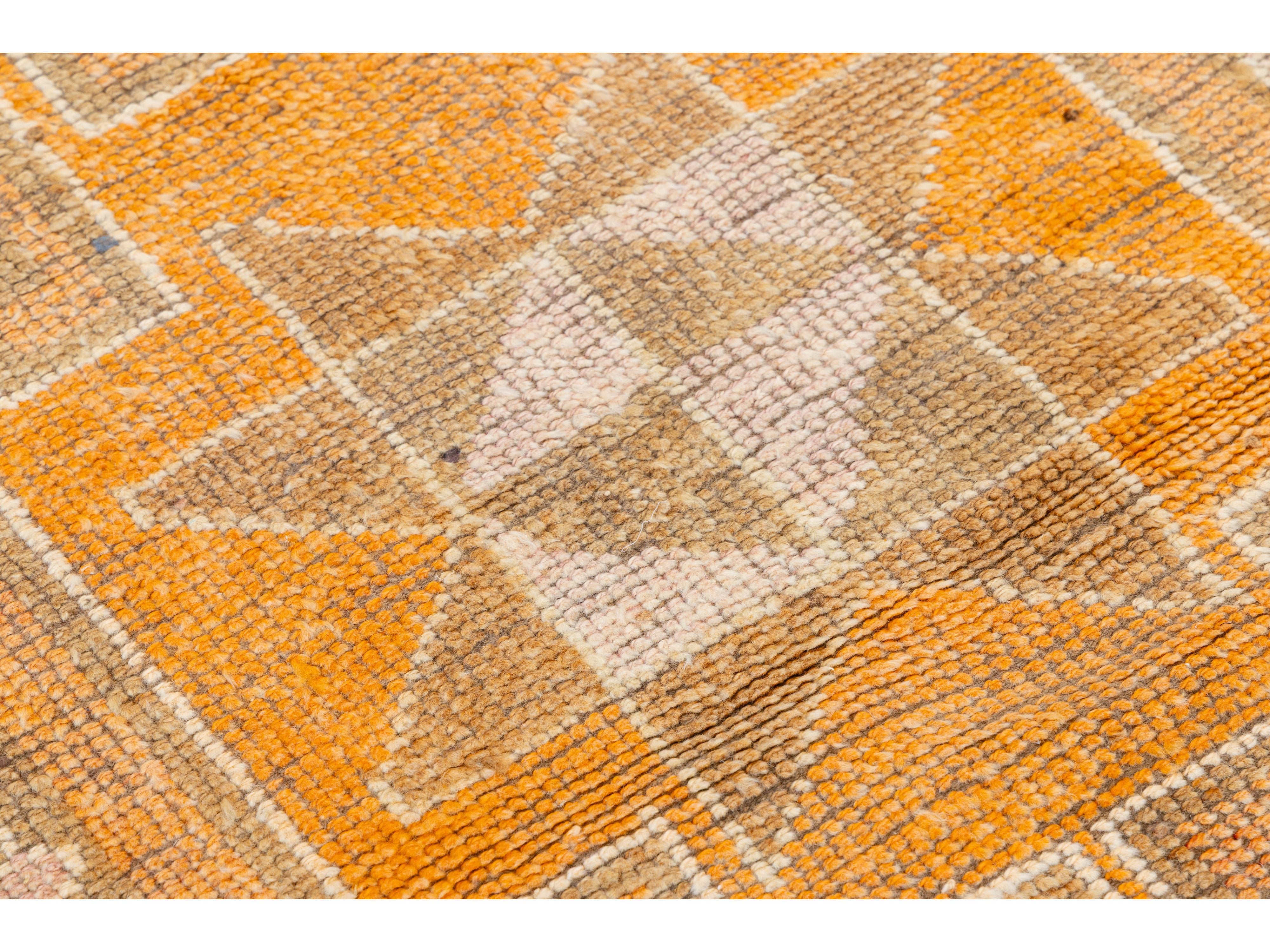 Vintage Turkish Wool Runner Rug 3 X 11