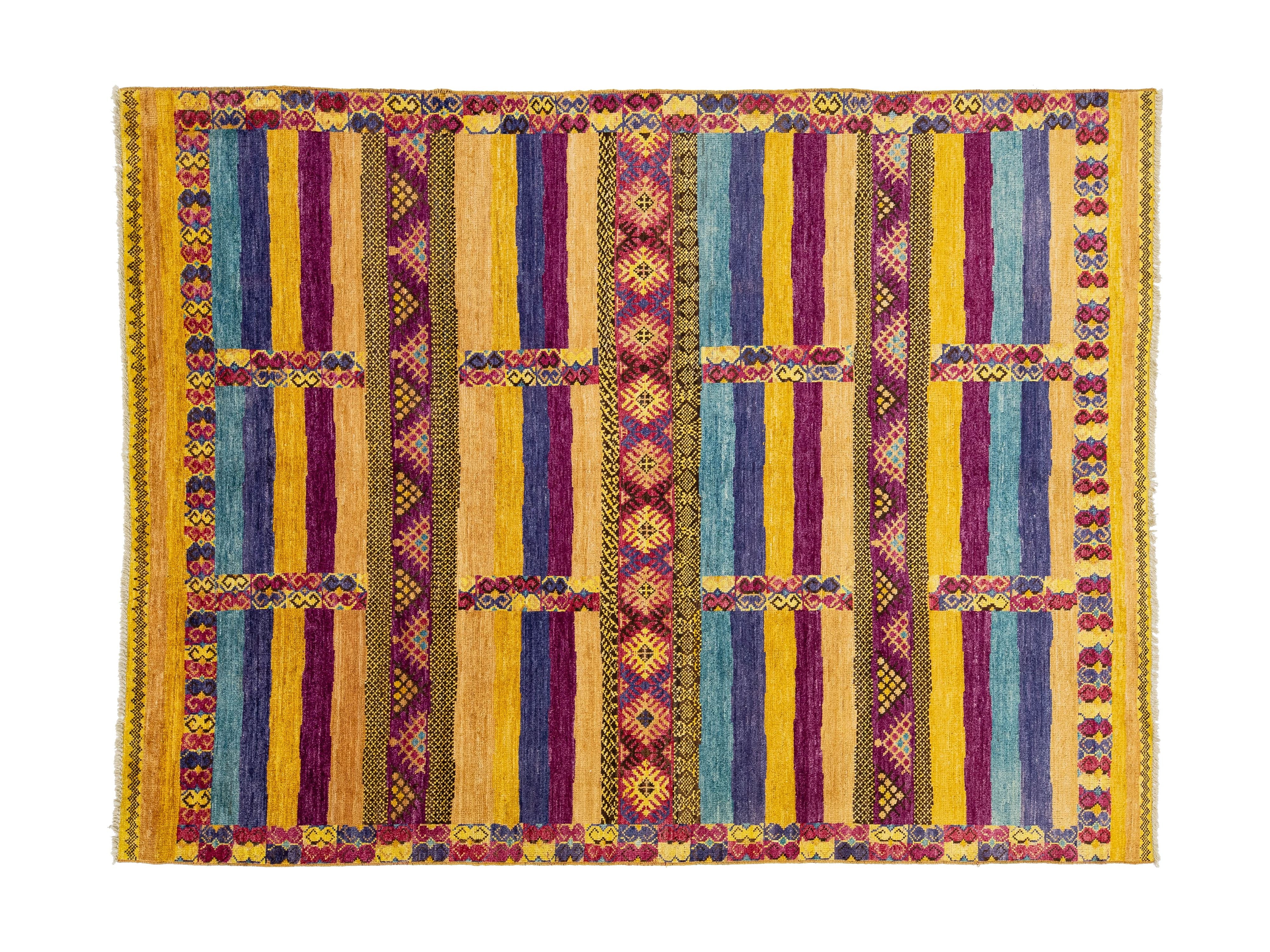 Modern Moroccan Wool Rug 9 X 12