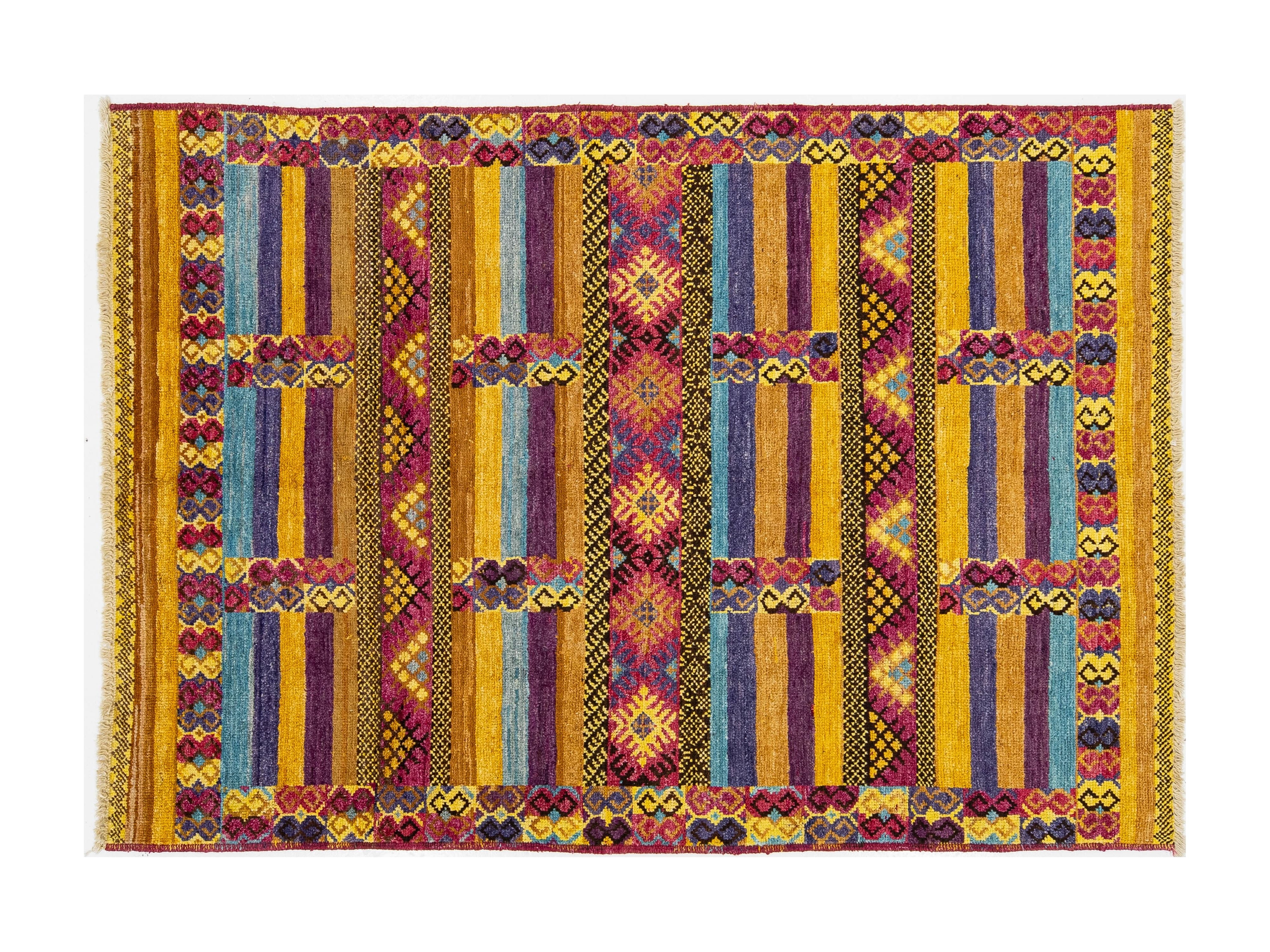 Modern Moroccan Wool Rug 6 X 9