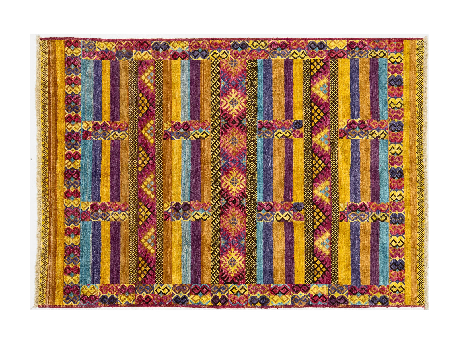Modern Moroccan Wool Rug 6 X 9