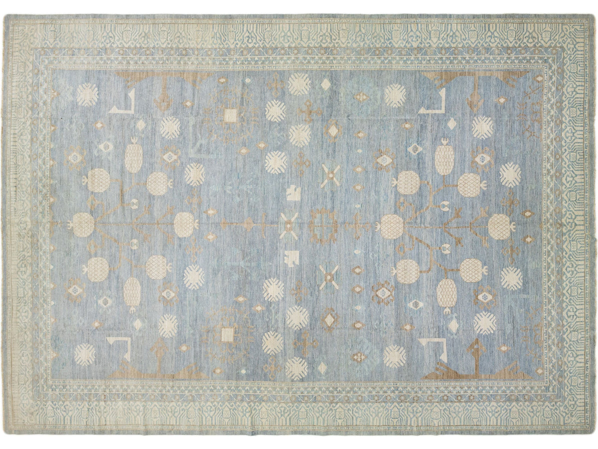 Modern Khotan Wool Rug 16 X 23