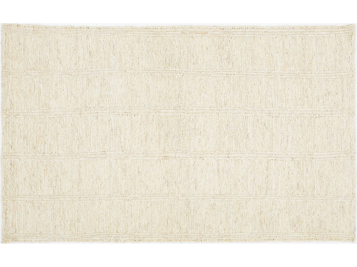 Modern Soumak Natural Jute Rug 5 X 8