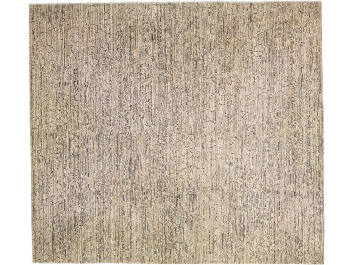 Modern Abstract Wool Rug 18 X 20