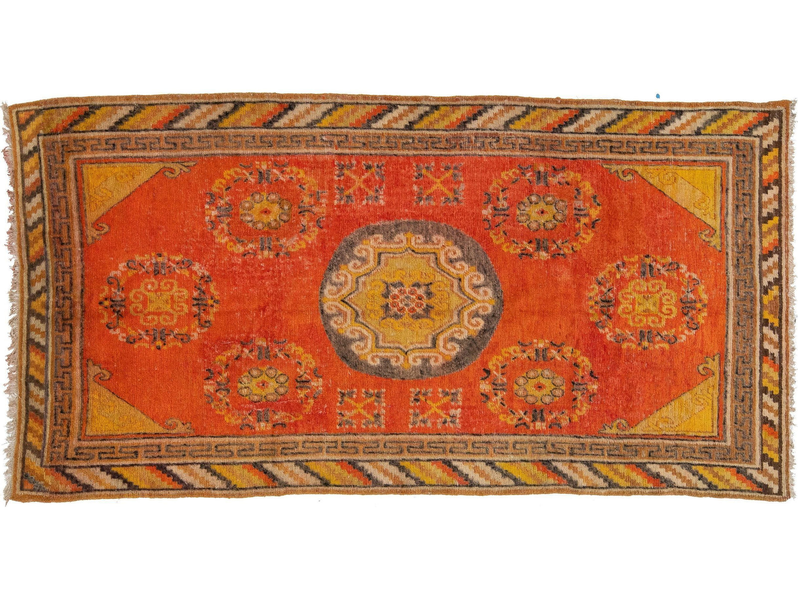 Antique Samarkand Wool Rug 4 X 8