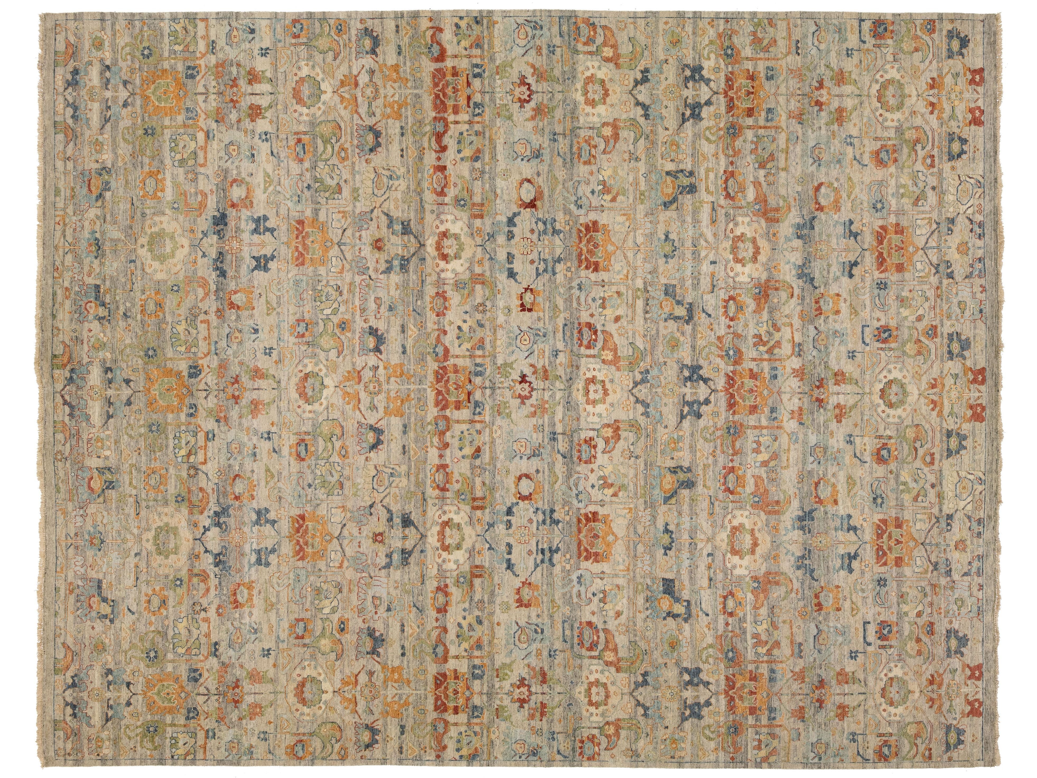Modern Agra Wool Rug 13 X 16