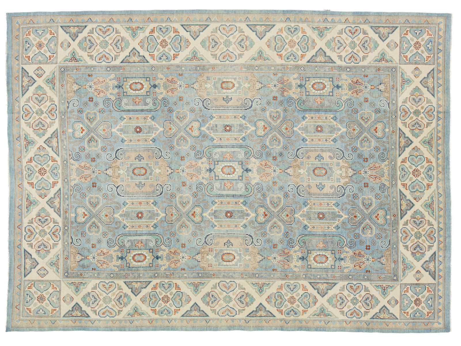 Modern Oushak Wool Rug 10 X 14