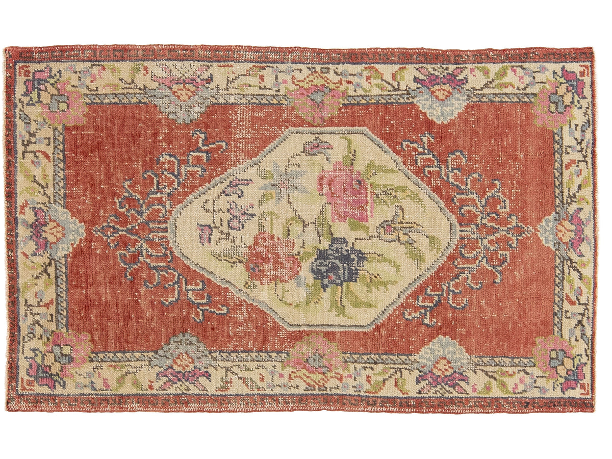 Vintage Turkish Anatolian Wool Rug 3 X 5