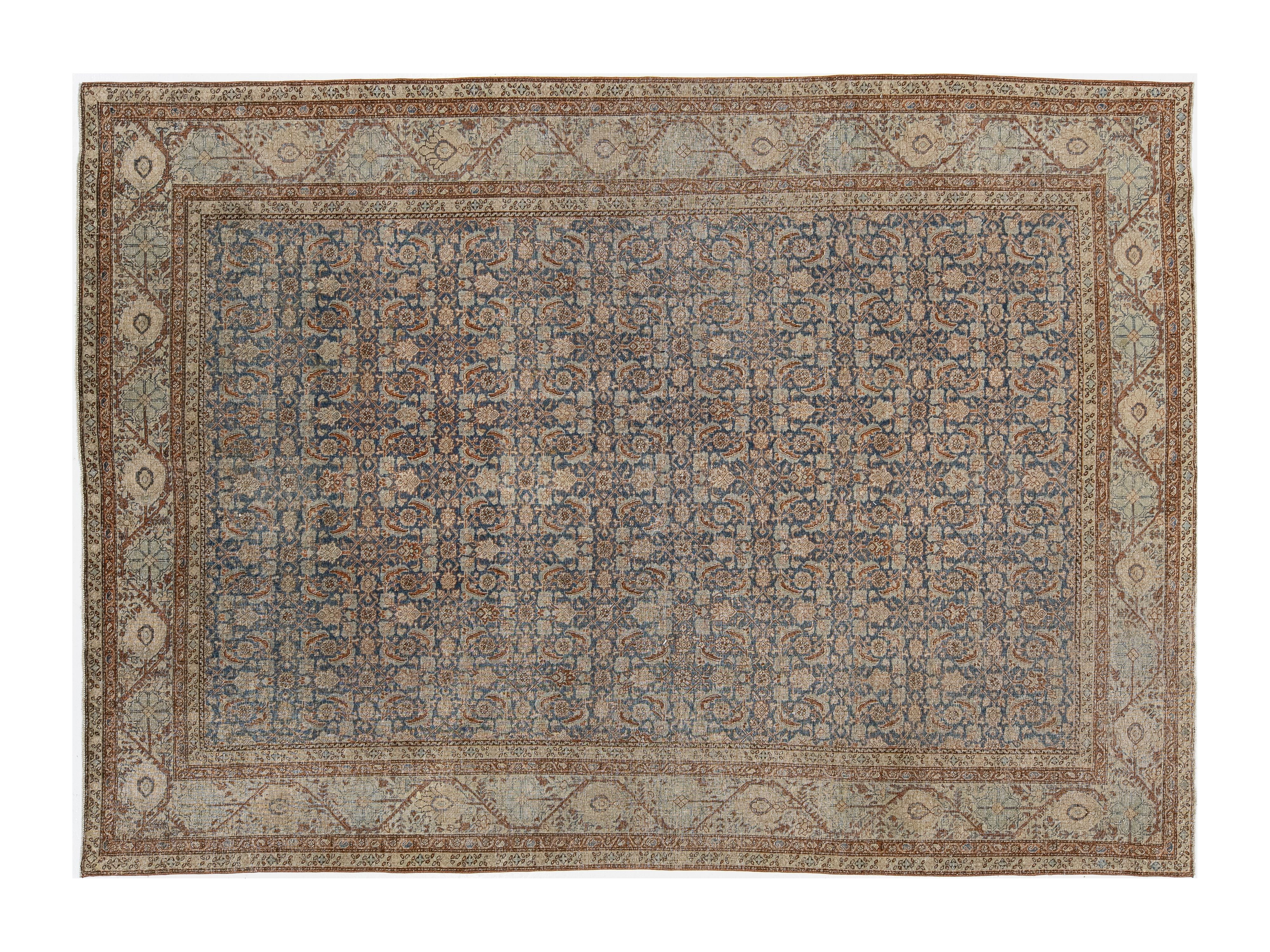 Antique Tabriz Wool Rug 8 X 11