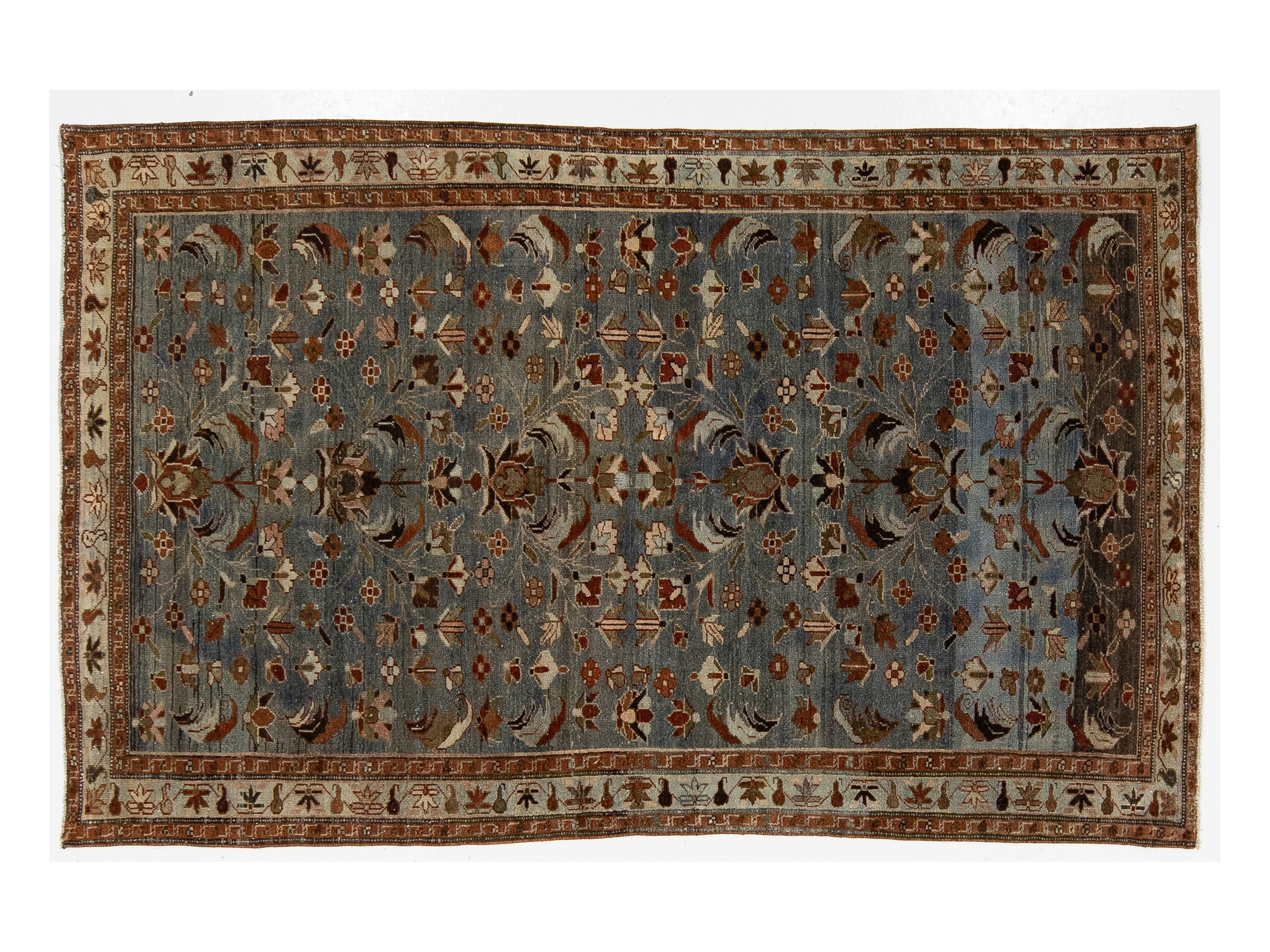 Antique Persian Malayer Wool Rug 5 X 7