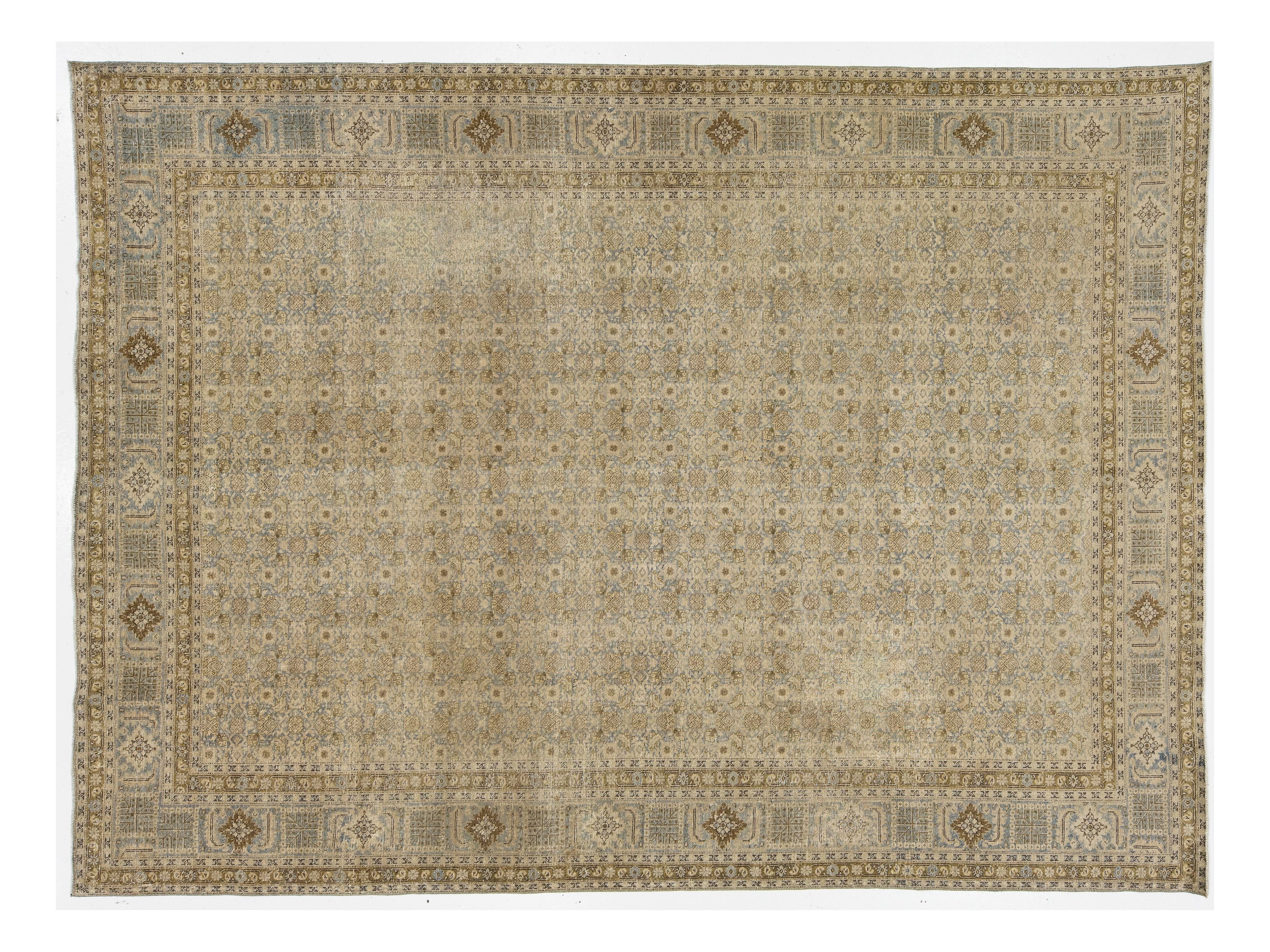 Antique Persian Tabriz Wool Rug 8 x 12