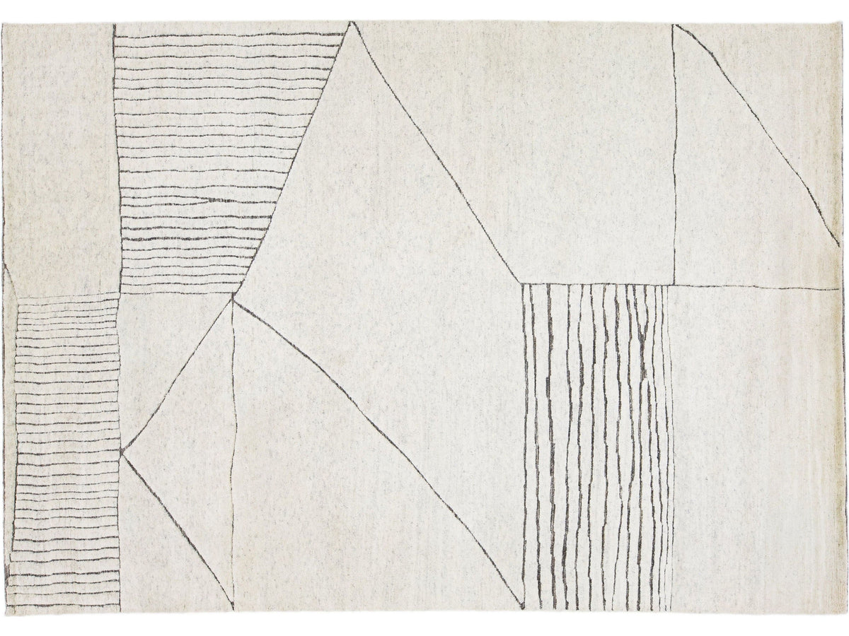 Modern Moroccan Wool Rug 8 X 12