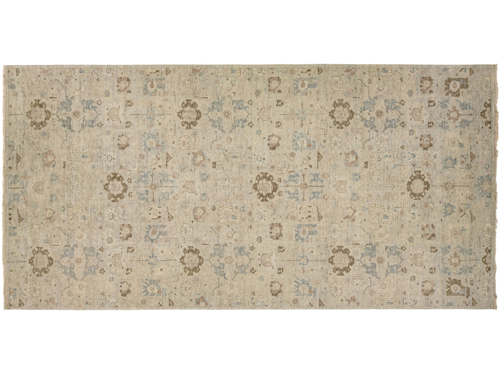 Modern Oushak Wool Rug 10 X 20