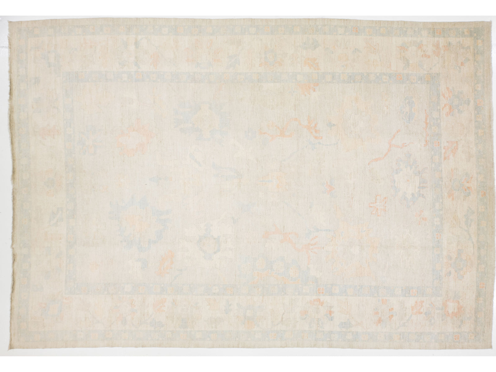 Modern Oushak Wool Rug 12 X 18
