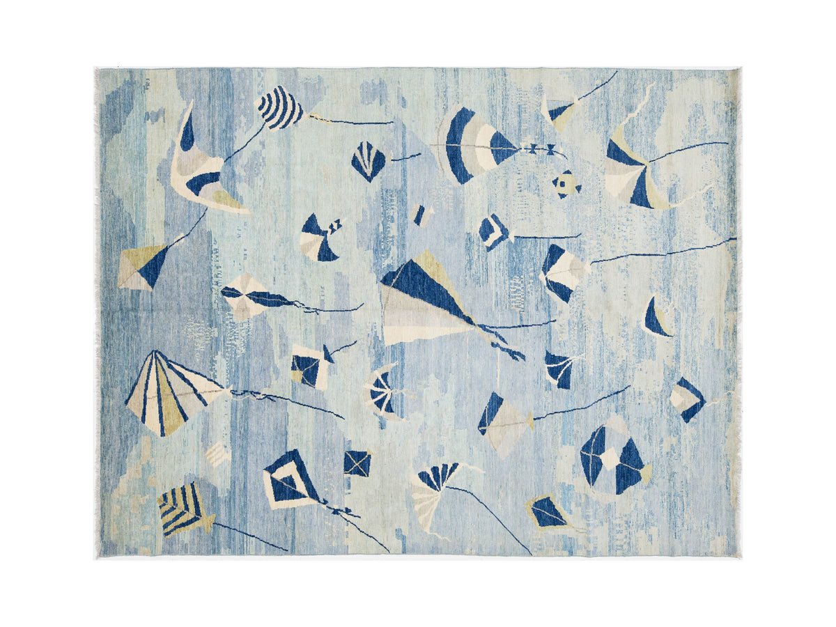 Modern Wool Rug 9 X 12